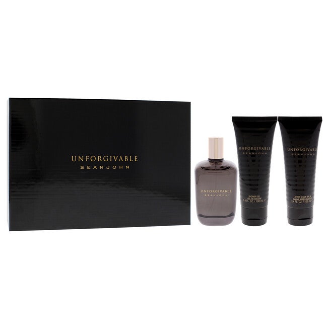 Unforgivable by Sean John for Men - 3 Pc Gift Set 4.2oz EDT Spray, 3.4oz Shower Gel, 3.4oz After Shave Balm, NA, alternate image number null