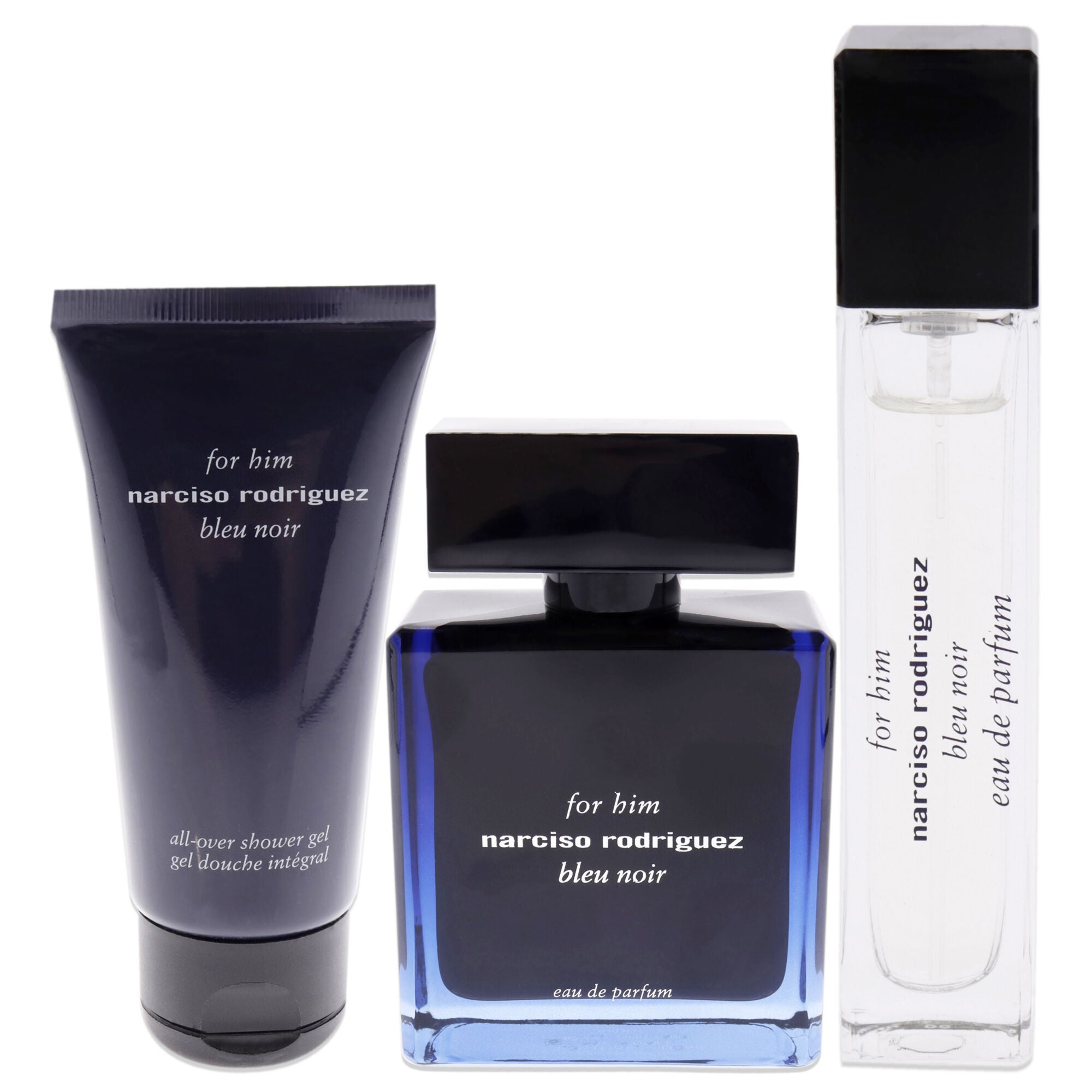 Bleu Noir by Narciso Rodriguez for Men - 3 Pc Gift Set 3.3oz EDP Spray, 1.6oz Shower Gel, 10ml EDP Spray, See Description, alternate image number 1
