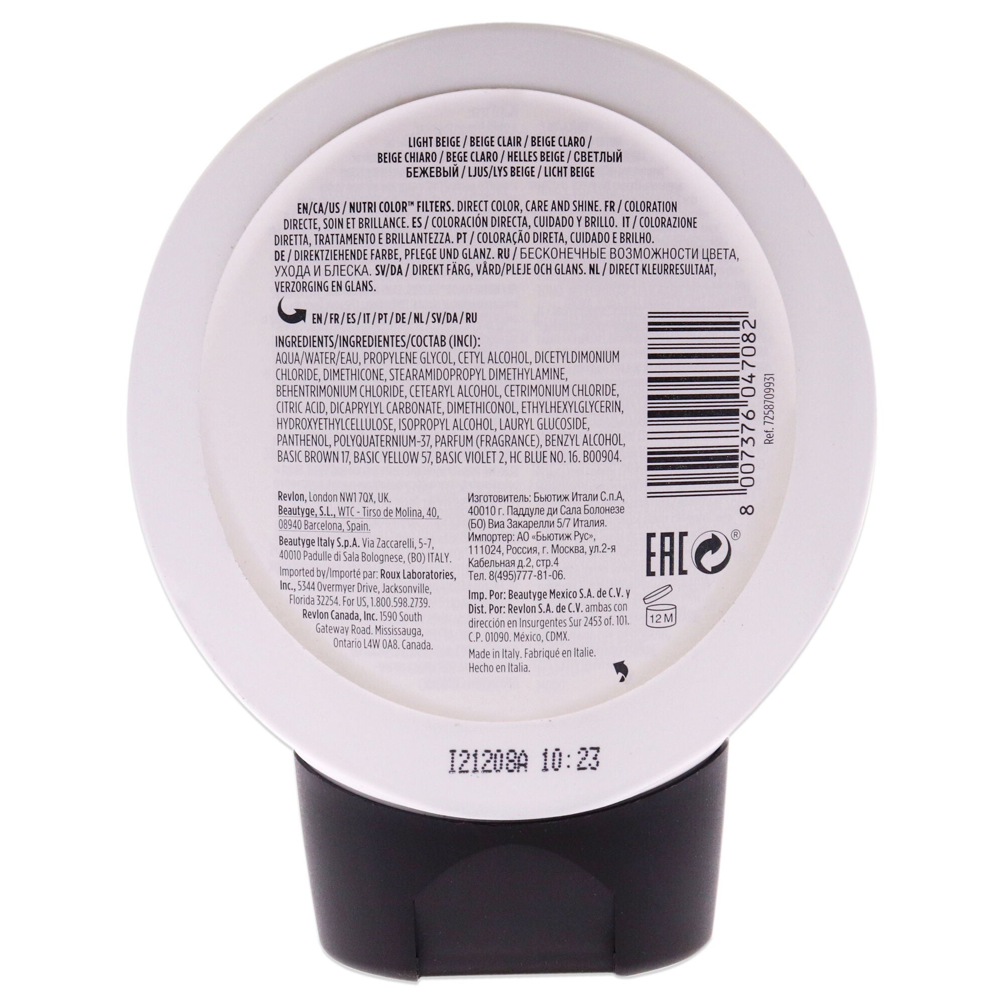 Nutri Color Cream - 931 Light Beige by Revlon for Unisex - 8.1 oz Hair Color, See Description, alternate image number 2