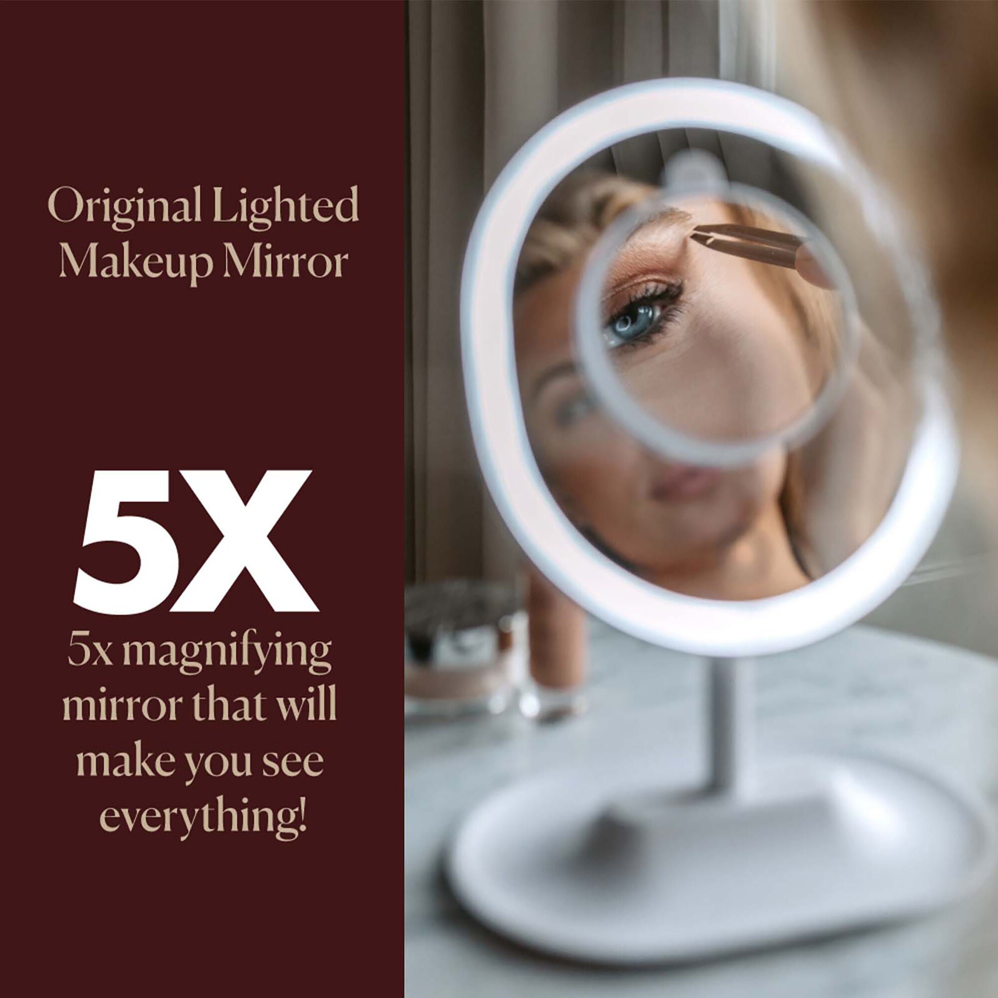 Original Lighted Makeup Mirror by Browgame for Women - 1 Pc Mirror, , alternate image number 6