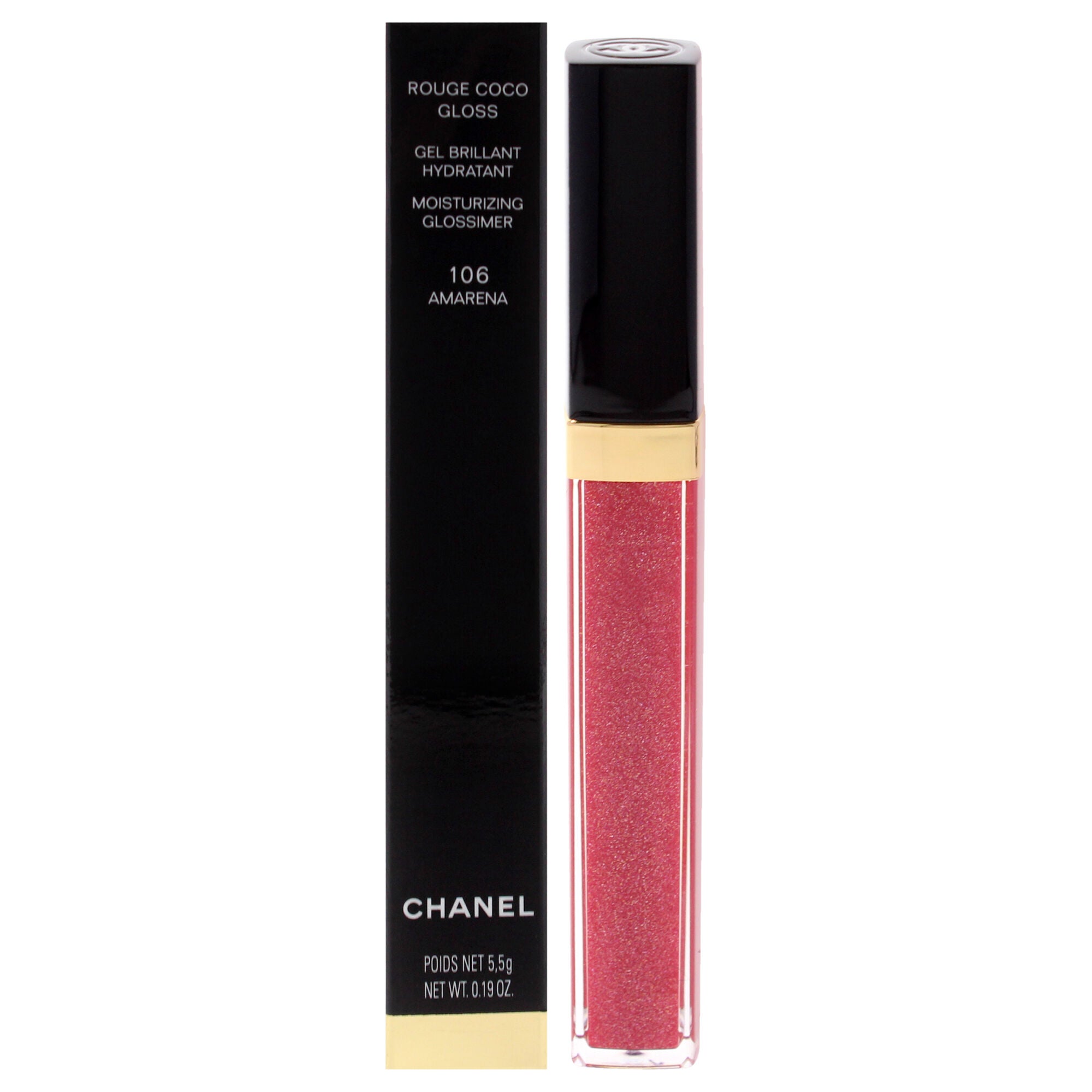 Rouge Coco Gloss Moisturizing Glossimer - 106 Amarena by Chanel for Women - 0.19 oz Lip Gloss, See Description, hi-res image number 0