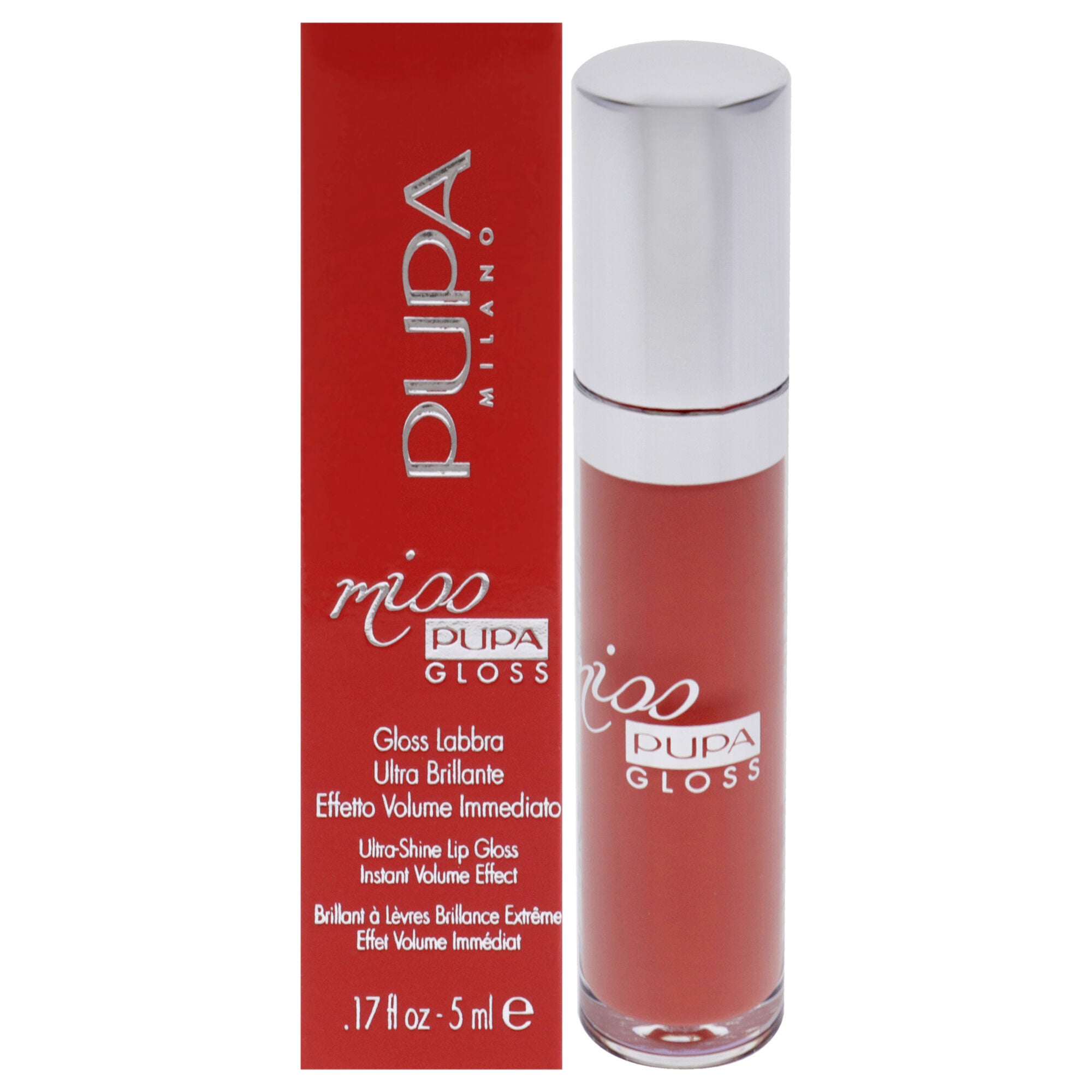 Miss Pupa Gloss Ultra-Shine Lip Gloss - 202 Frosted Apricot by Pupa Milano for Women - 0.17 oz Lip Gloss, See Description, hi-res image number 0