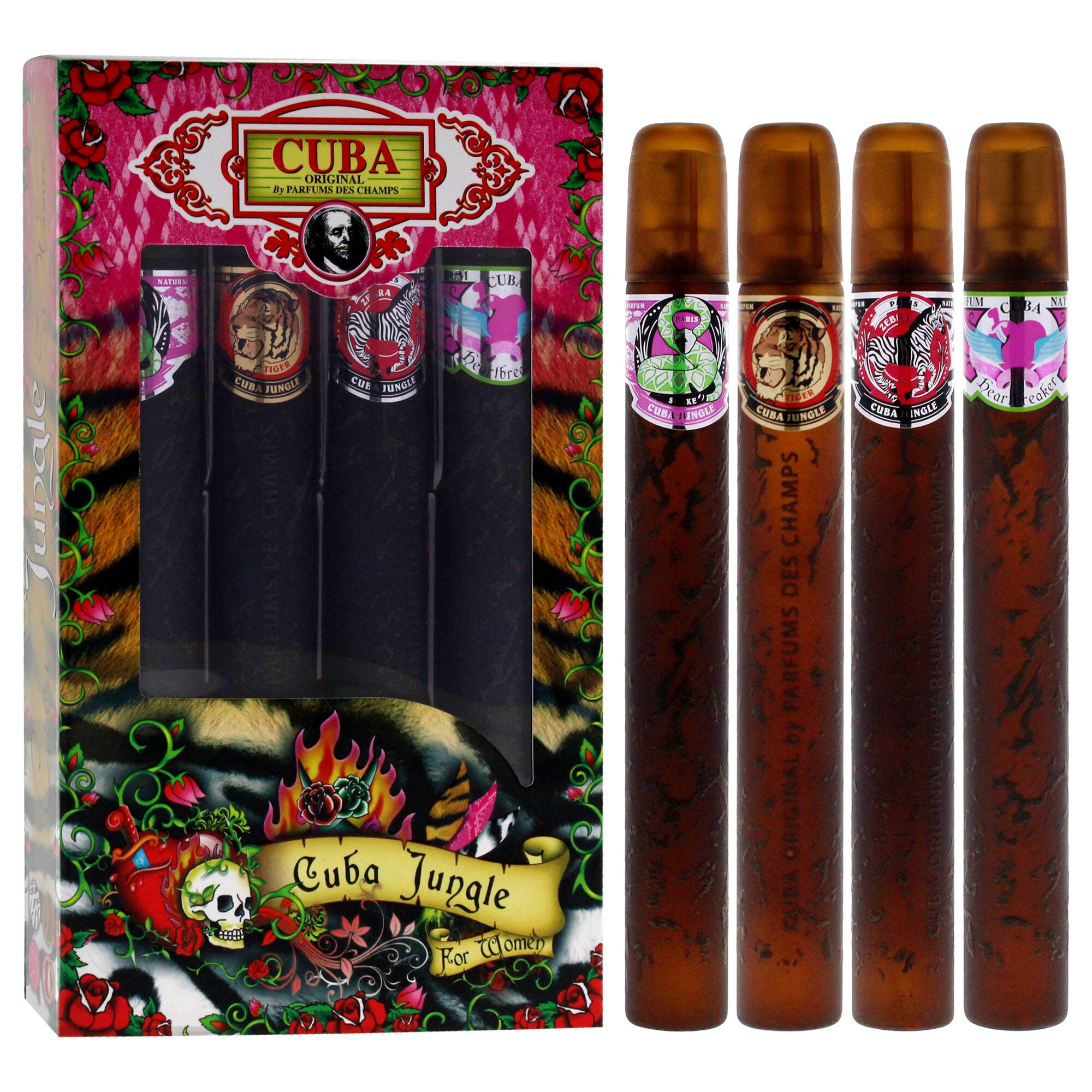 Cuba Jungle by Cuba for Women - 4 Pc Gift Set, See Description, alternate image number 1