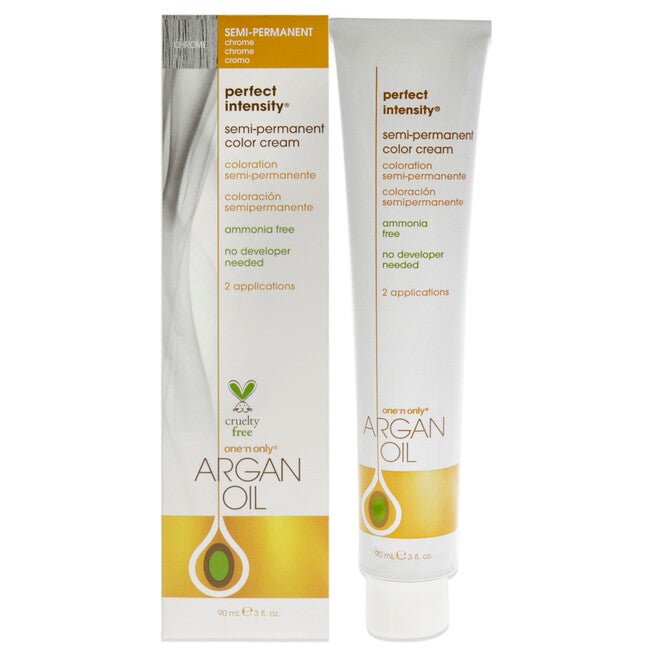 Argan Oil Perfect Intensity Semi-Permanent Color Cream - Chrome by One n Only for Unisex - 3 oz Hair Color, See Description, hi-res image number 0
