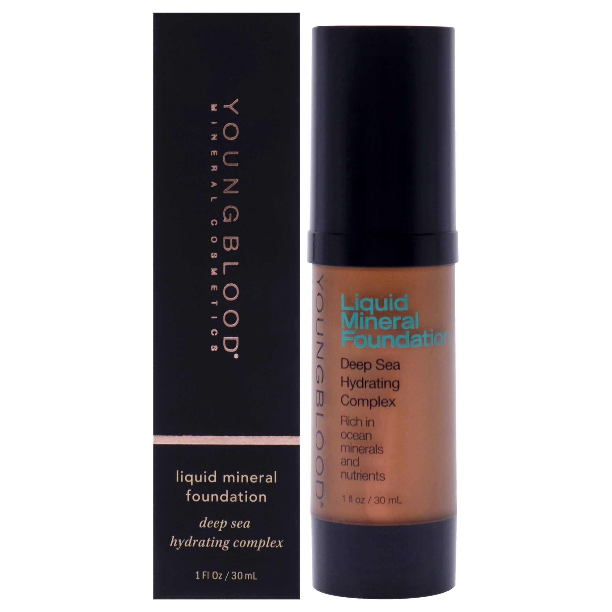 Liquid Mineral Foundation - Chestnut by Youngblood for Women - 1 oz Foundation, See Description, hi-res image number 0