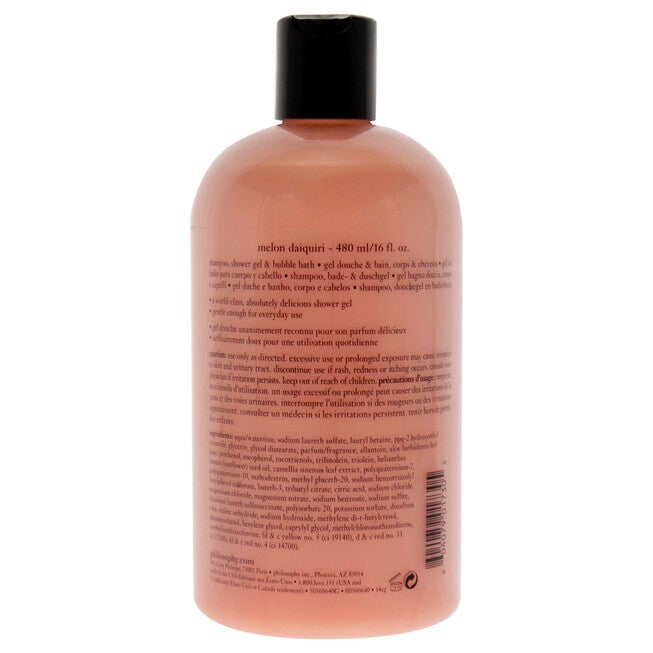 "Melon Daiquiri Shampoo, Bath and Shower Gel by Philosophy for Unisex - 16 oz Shower Gel", See Description, alternate image number 2