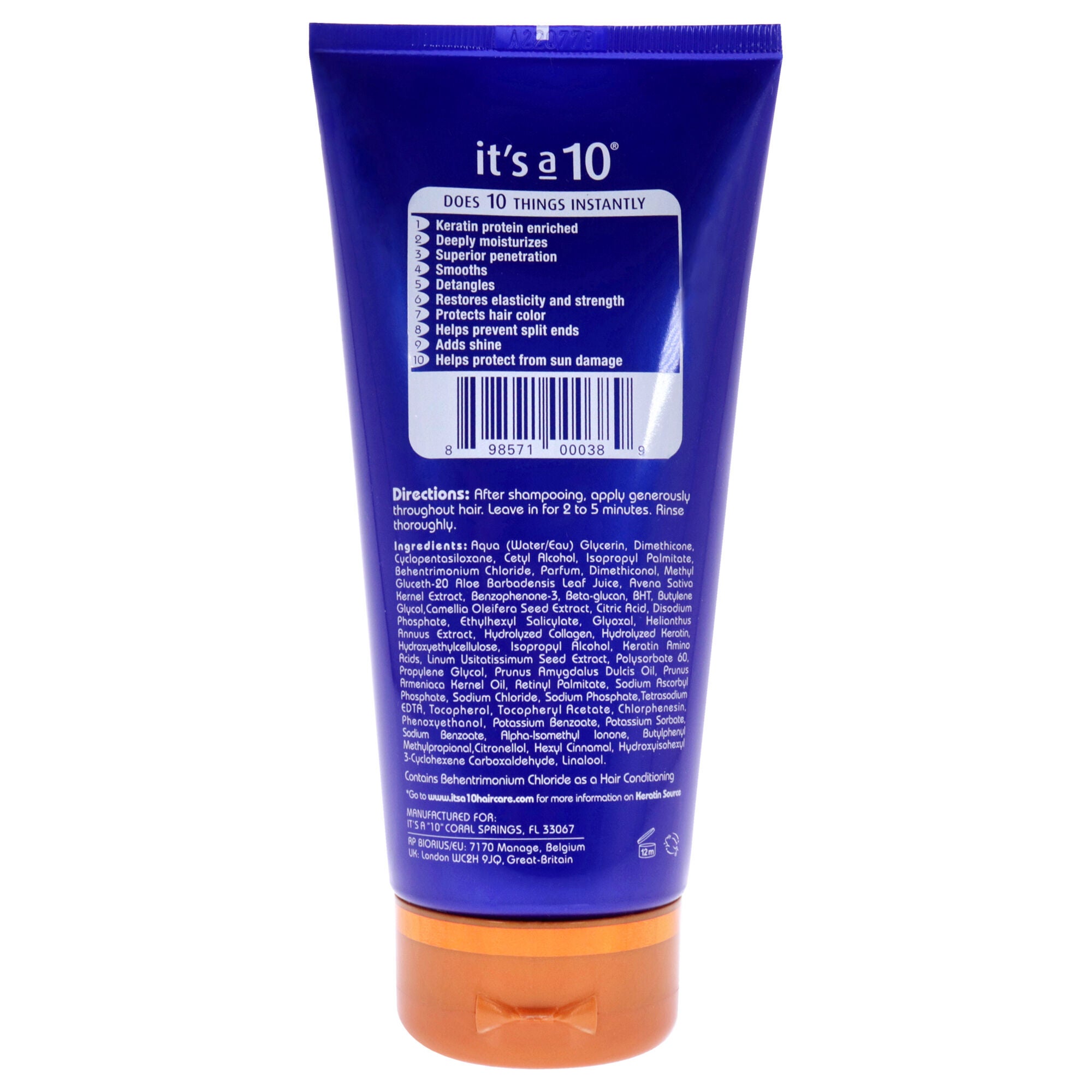Miracle Deep Conditioner Plus Keratin by Its A 10 for Unisex - 5 oz Conditioner, See Description, alternate image number 2