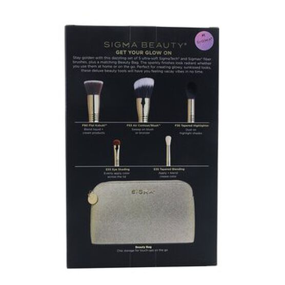 Radiant Glow Brush Set (5x Golden Brush, 1x Bag), , alternate image number null