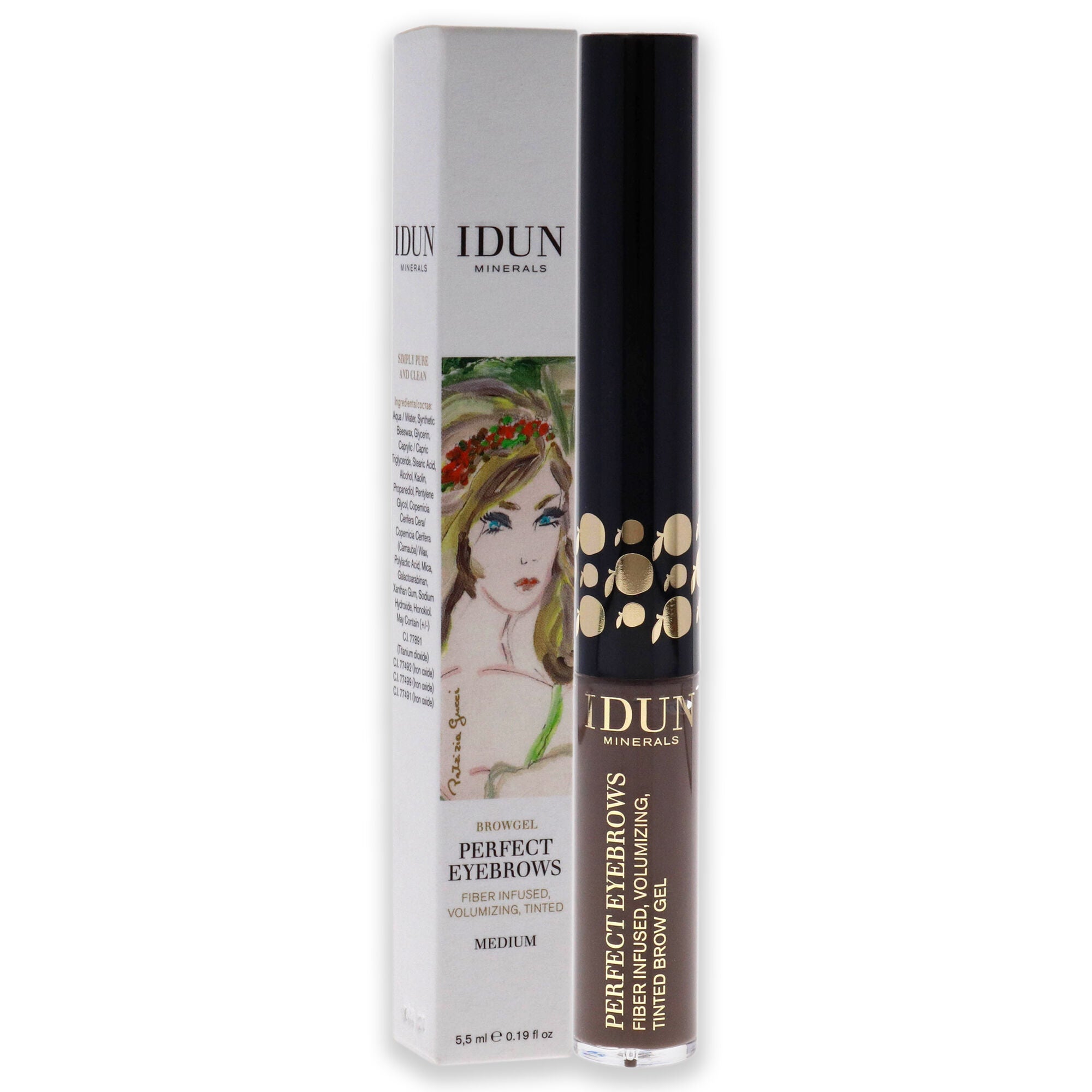 Perfect Eyebrows Gel - 302 Medium by Idun Minerals for Women - 0.19 oz Eyebrow, See Description, alternate image number 2