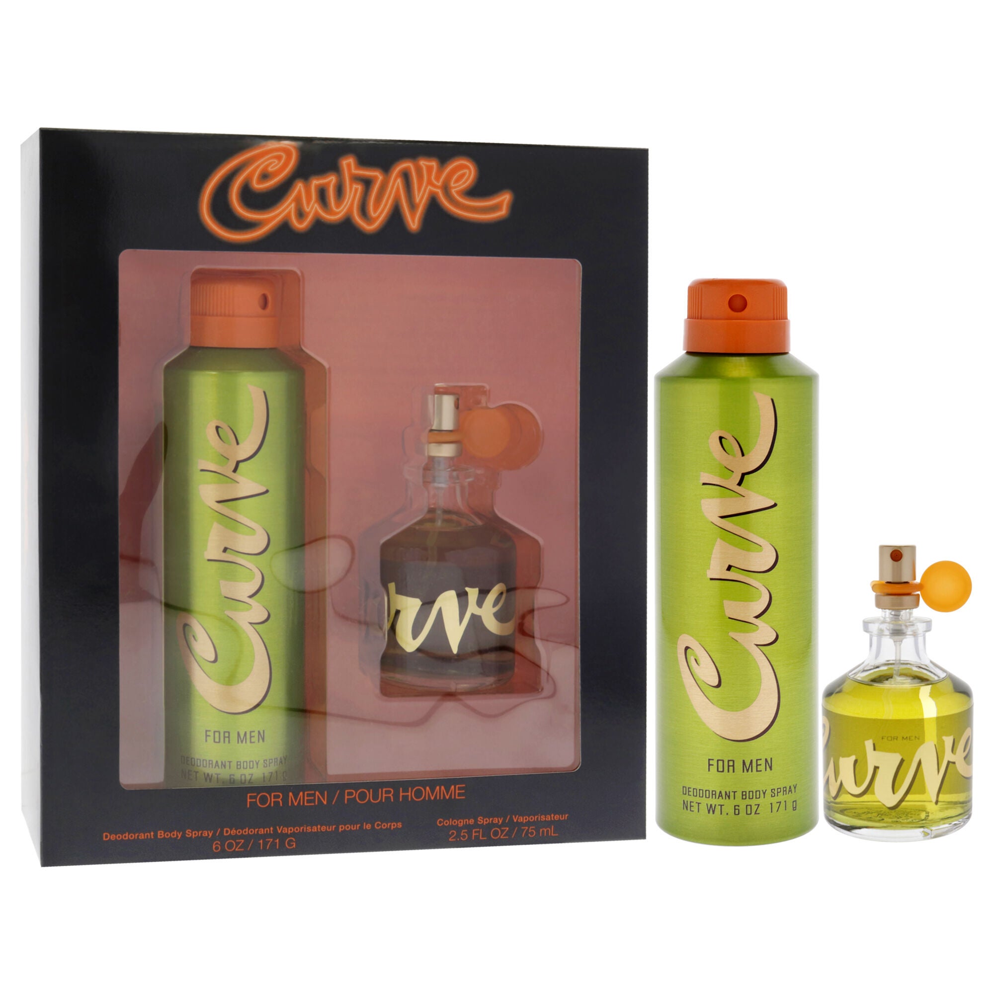 Curve by Liz Claiborne for Men - 2 Pc Gift Set 2.5oz Cologne Spray, 6oz Deodorant Body Spray, See Description, alternate image number 2