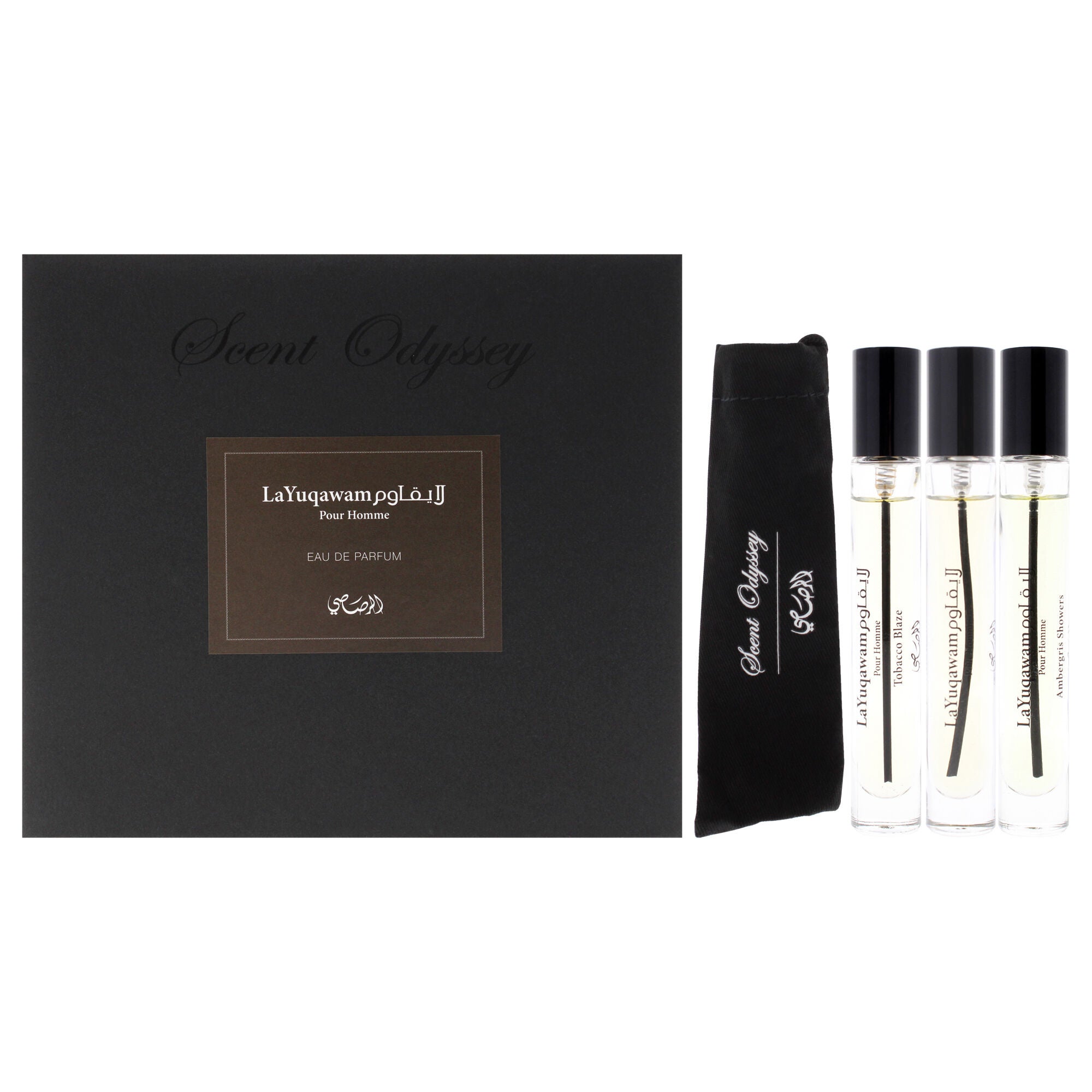 Scent Odyssey - La Yuqawam by Rasasi for Men - 3 Pc Mini Gift Set 0.25oz, See Description, hi-res image number 0