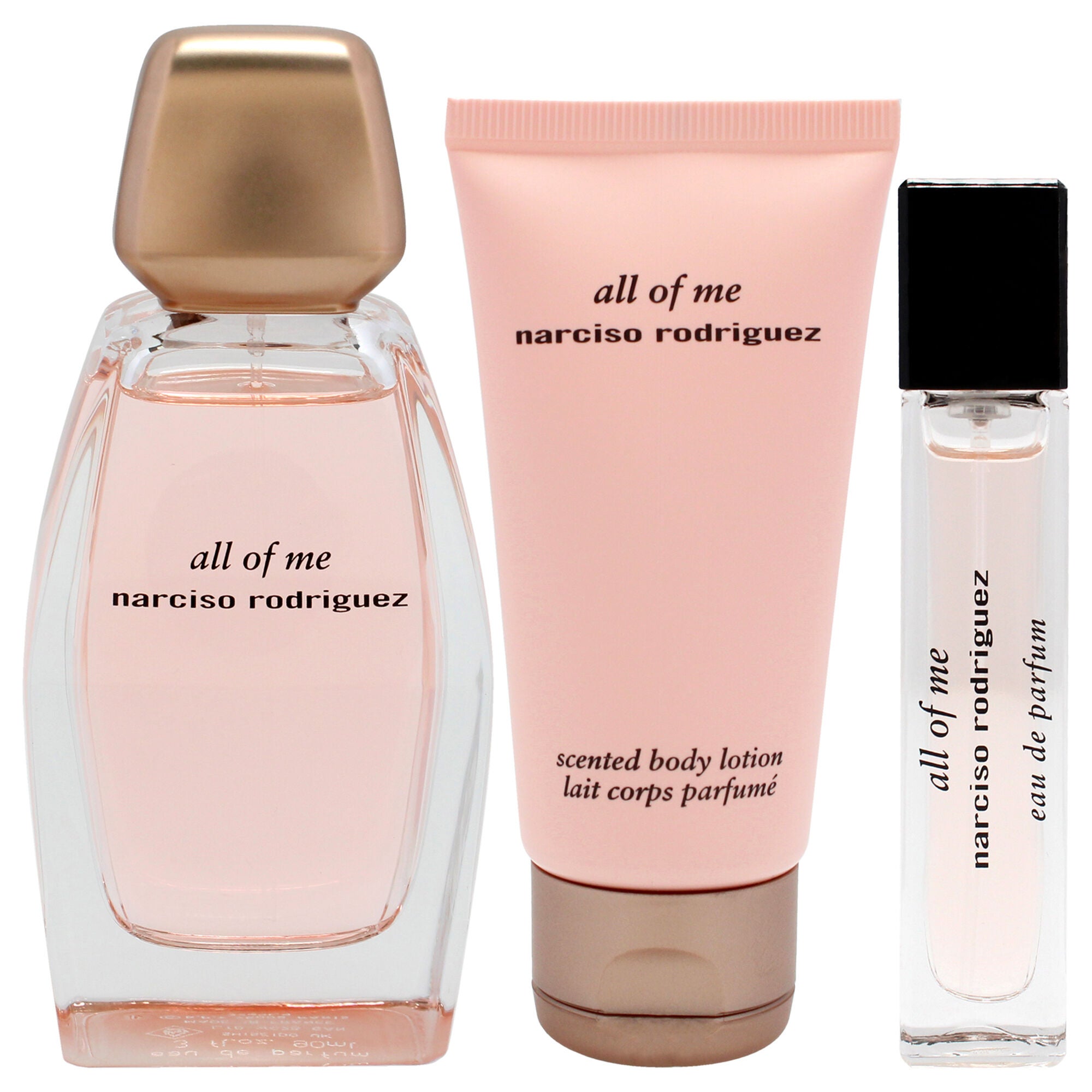 All Of Me by Narciso Rodriguez for Women - 3 Pc Gift Set 3oz EDP Spray, 0.33oz EDP Spray, 1.6oz Body Lotion, Clear, alternate image number 1