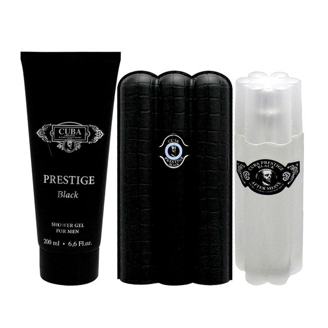 Cuba Prestige Black by Cuba for Men - 3 Pc Gift Set 3oz EDT Spray, 6.6oz Shower Gel, 3.3oz After Shave, See Description, alternate image number 4