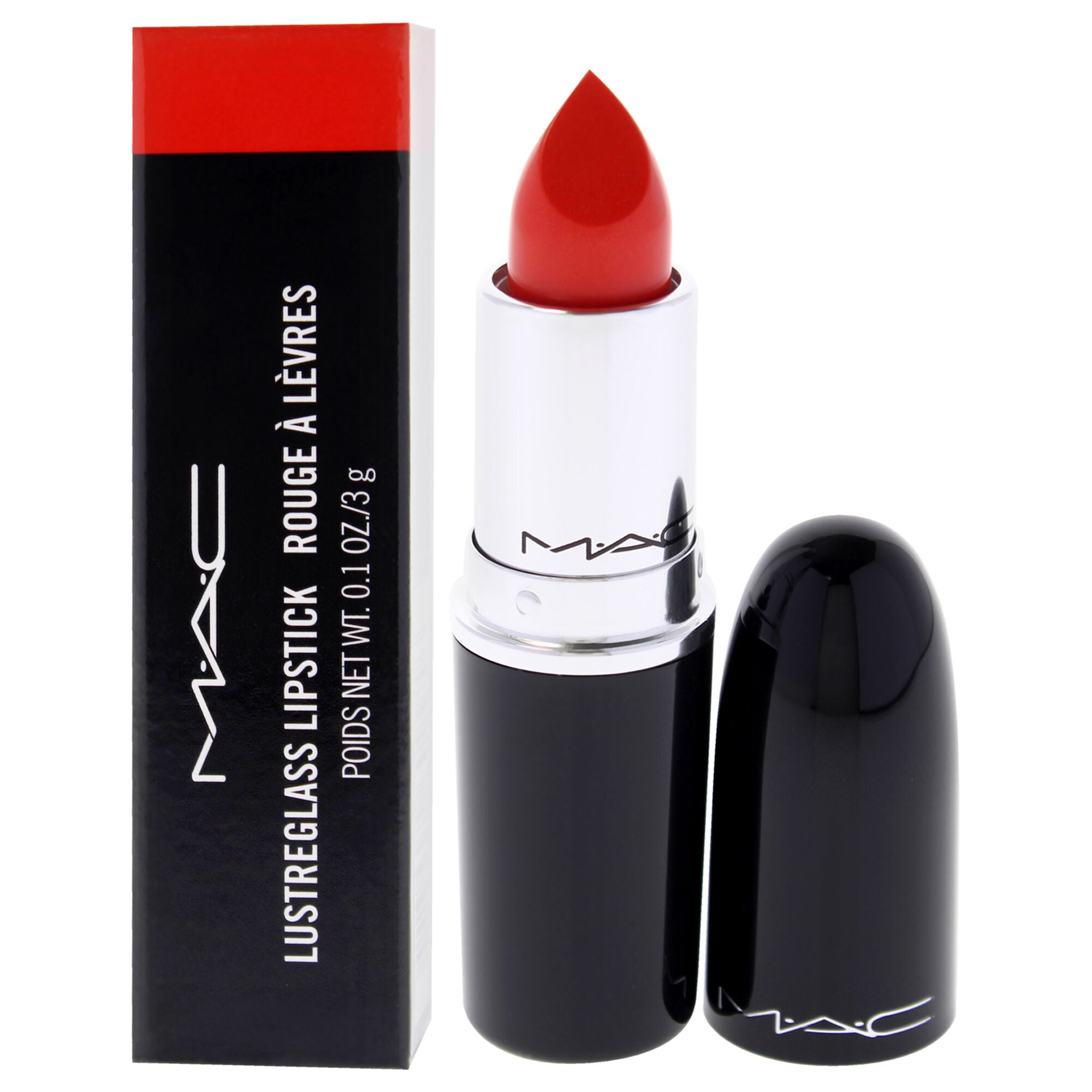 Lustreglass Lipstick - 552 TNTeaser by MAC for Women - 0.1 oz Lipstick, Red, alternate image number 3
