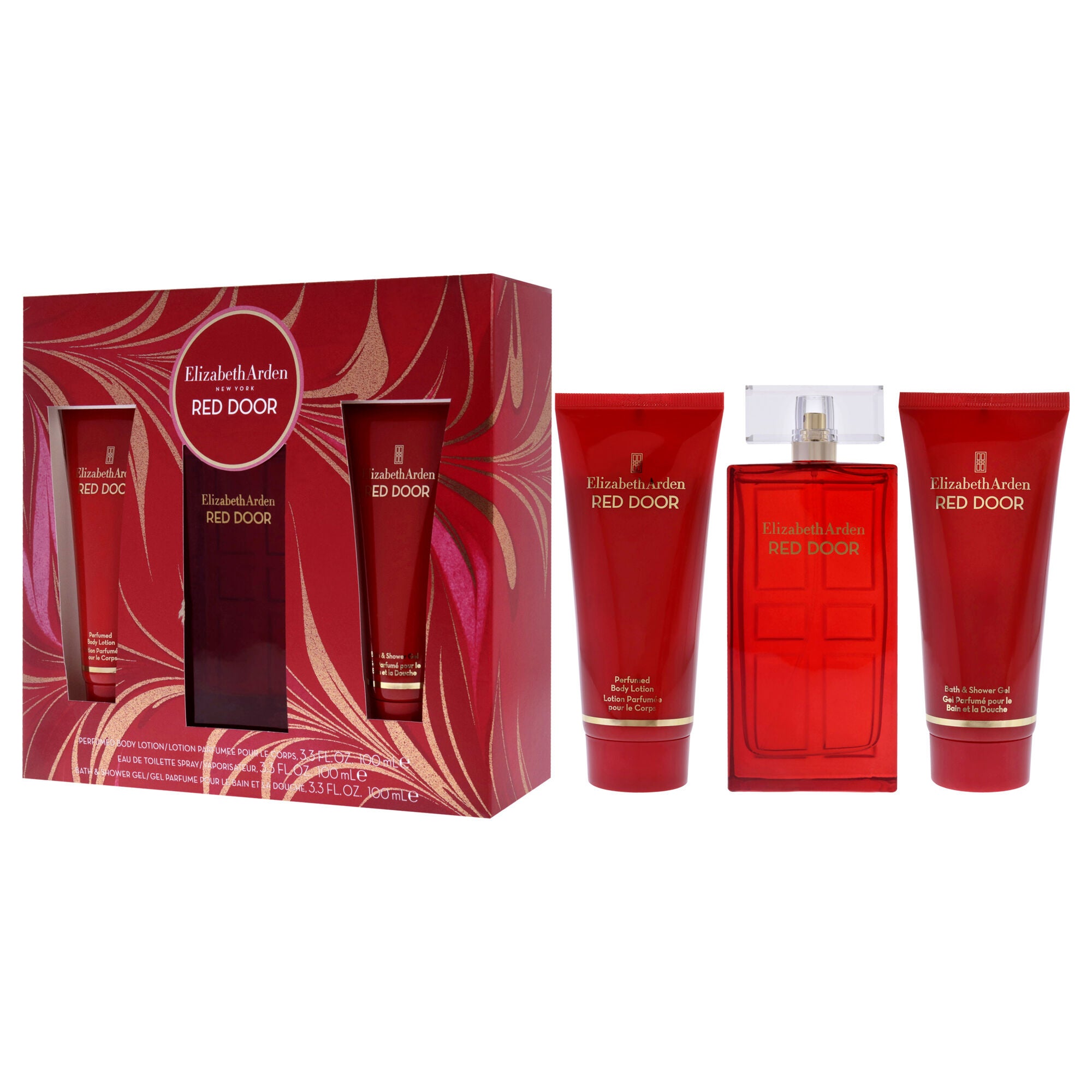 Red Door by Elizabeth Arden for Women - 3 Pc Gift Set 3.3oz EDT Spray, 3.3oz Body Lotion, 3.3oz Bath & Shower Gel, See Description, alternate image number 3