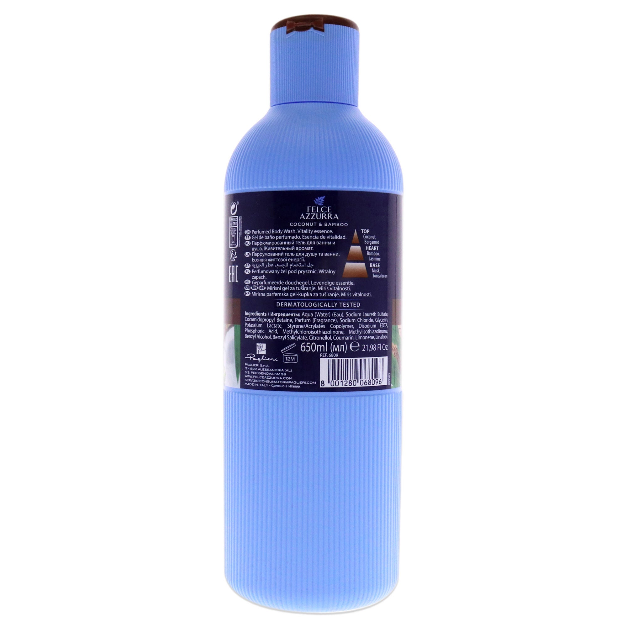 Coconut and Bamboo by Felce Azzurra for Unisex - 22 oz Body Wash, See Description, alternate image number 1