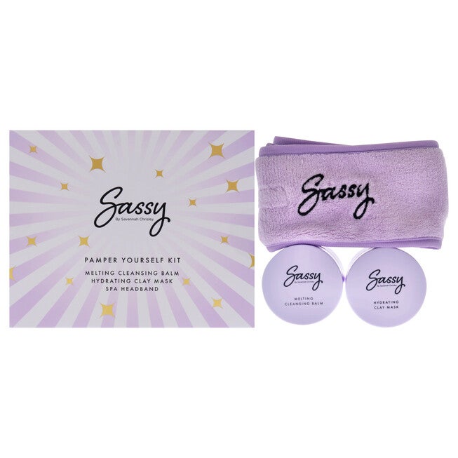 Pamper Yourself Kit by Sassy by Savannah Chrisley for Women - 3 Pc Cleansing Balm, Mask, Spa Headband, NA, hi-res image number null