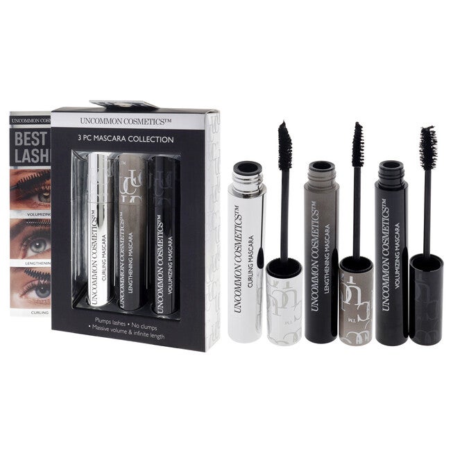 Best Of Lashes Mascara Collection Set by Uncommon Cosmetics Women - 3 Pc 0.27oz Lengthening Mascara, 0.27oz Volumizing Mascara, 0.27oz Curling Mascara, See Description, alternate image number 3