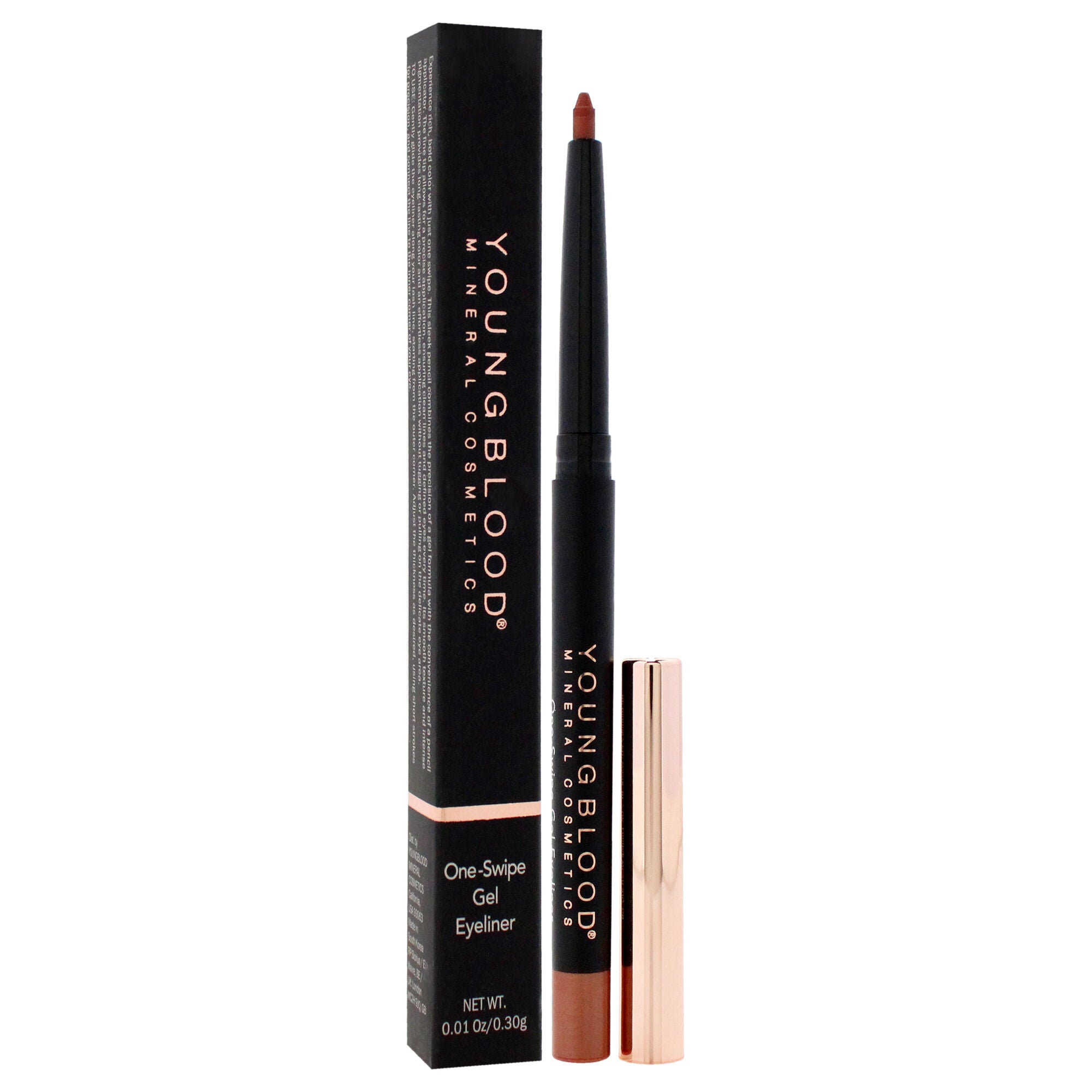 One-Swipe Gel Eyeliner - Bourbon by Youngblood for Women - 0.01 oz Eyeliner, Brown, alternate image number 2