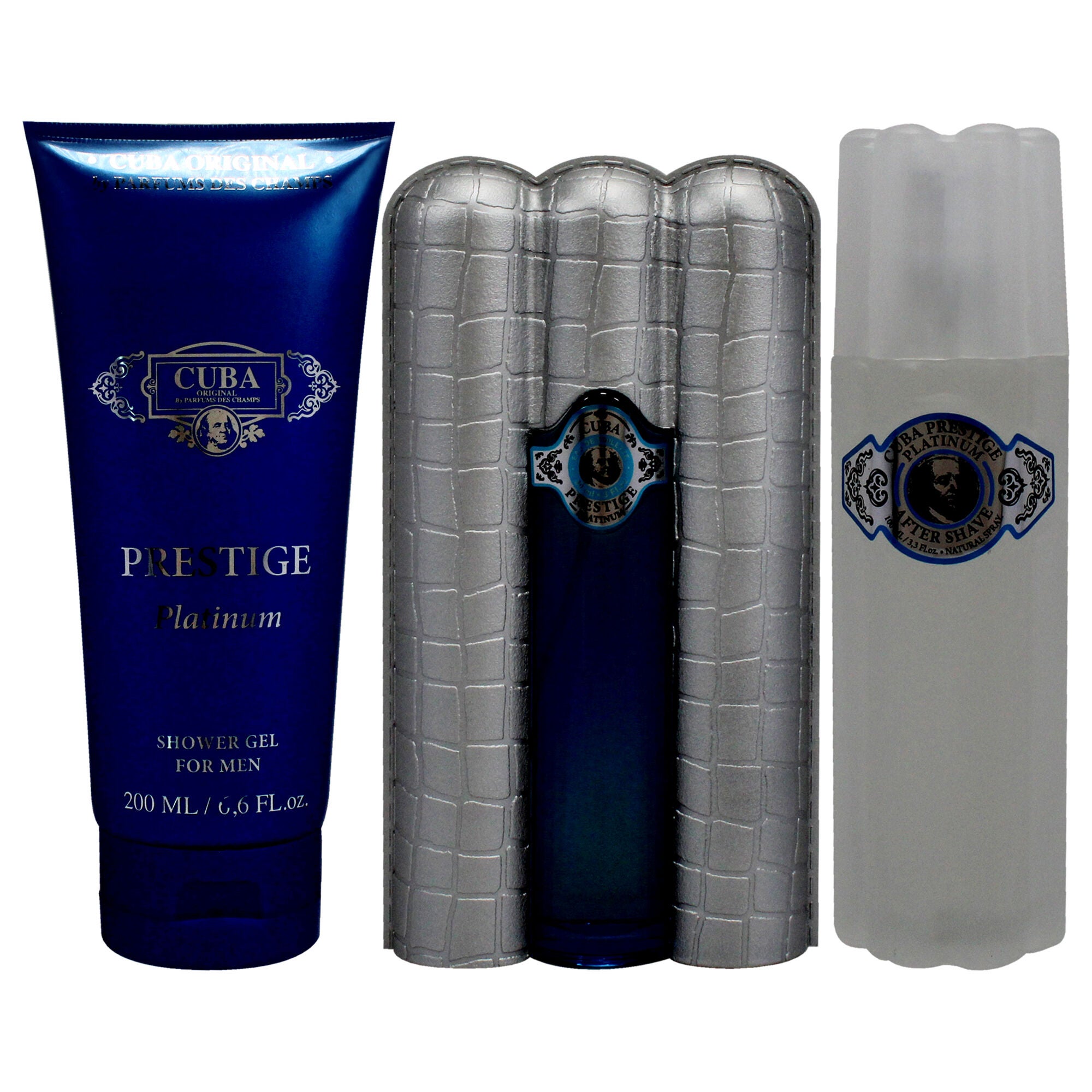 Cuba Prestige Platinum by Cuba for Men - 3 Pc Gift Set 3oz EDT Spray, 6.7oz Shower Gel, 3.3oz After Shave, , alternate image number 5