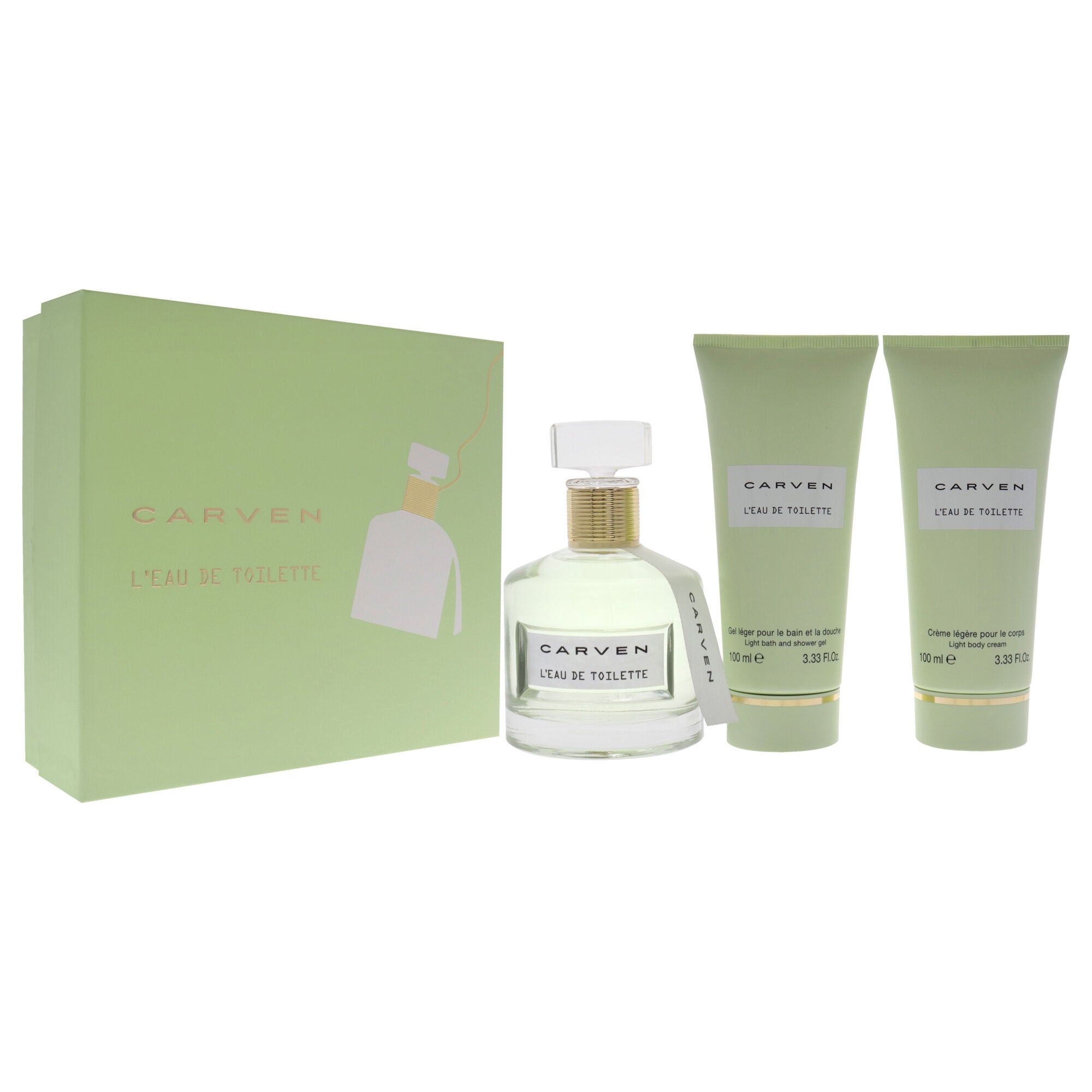 LEau De Toilette by Carven for Women - 3 Pc Gift Set 3.33oz EDT Spray, 3.33oz Light Body Cream, 3.33oz Ligth Bath and Shower Gel, , alternate image number 5