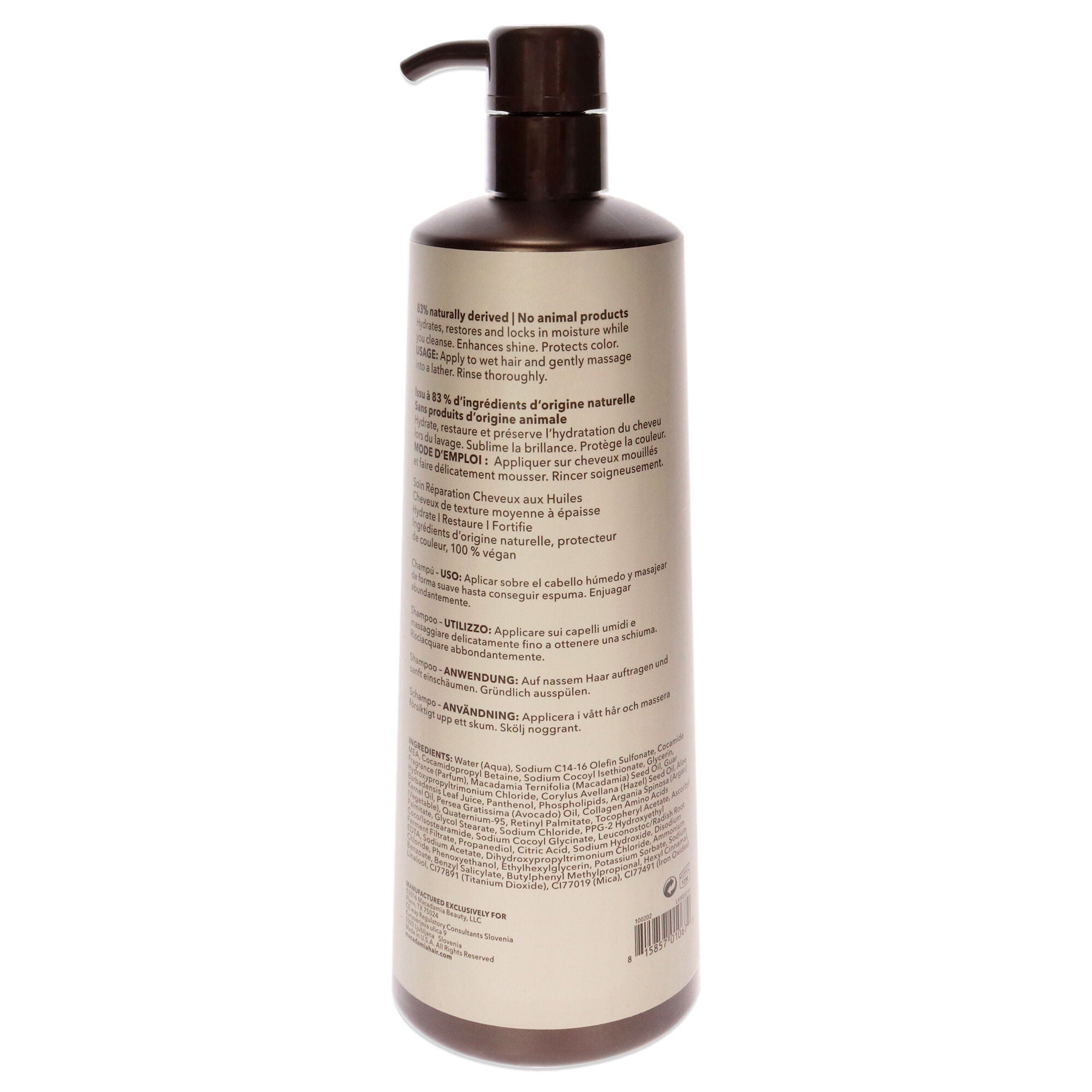 Nourishing Repair Shampoo by Macadamia Oil for Unisex - 33.8 oz Shampoo, See Description, alternate image number 2