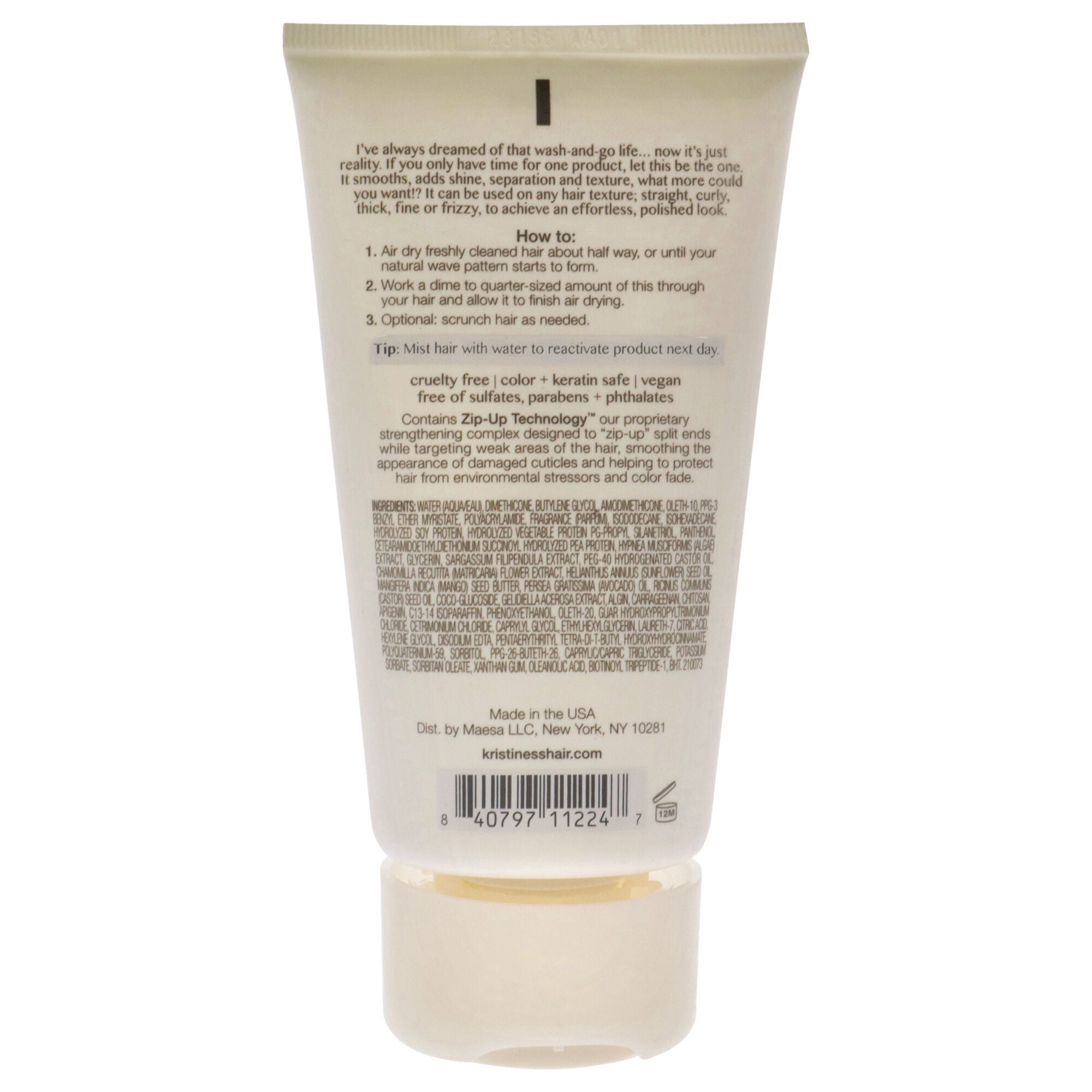 Weightless Shine Air Dry Creme by Kristin Ess for Unisex - 5 oz Cream, See Description, alternate image number 1