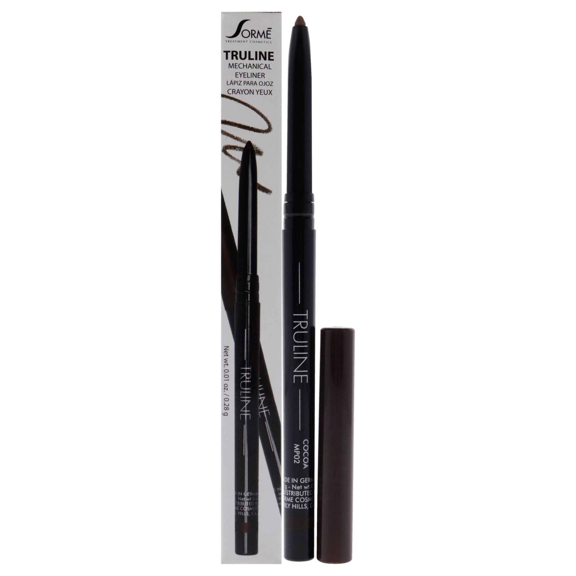 Truline Mechanical Eye Pencil - MP02 Cocoa by Sorme Cosmetics for Women - 0.01 oz Eye Pencil, See Description, hi-res image number 0