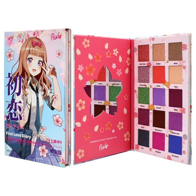 Manga Collection Pressed Pigments and Shadows Palette - First Love Diary by Rude Cosmetics for Women - 0.77 oz Palette, , alternate image number 7