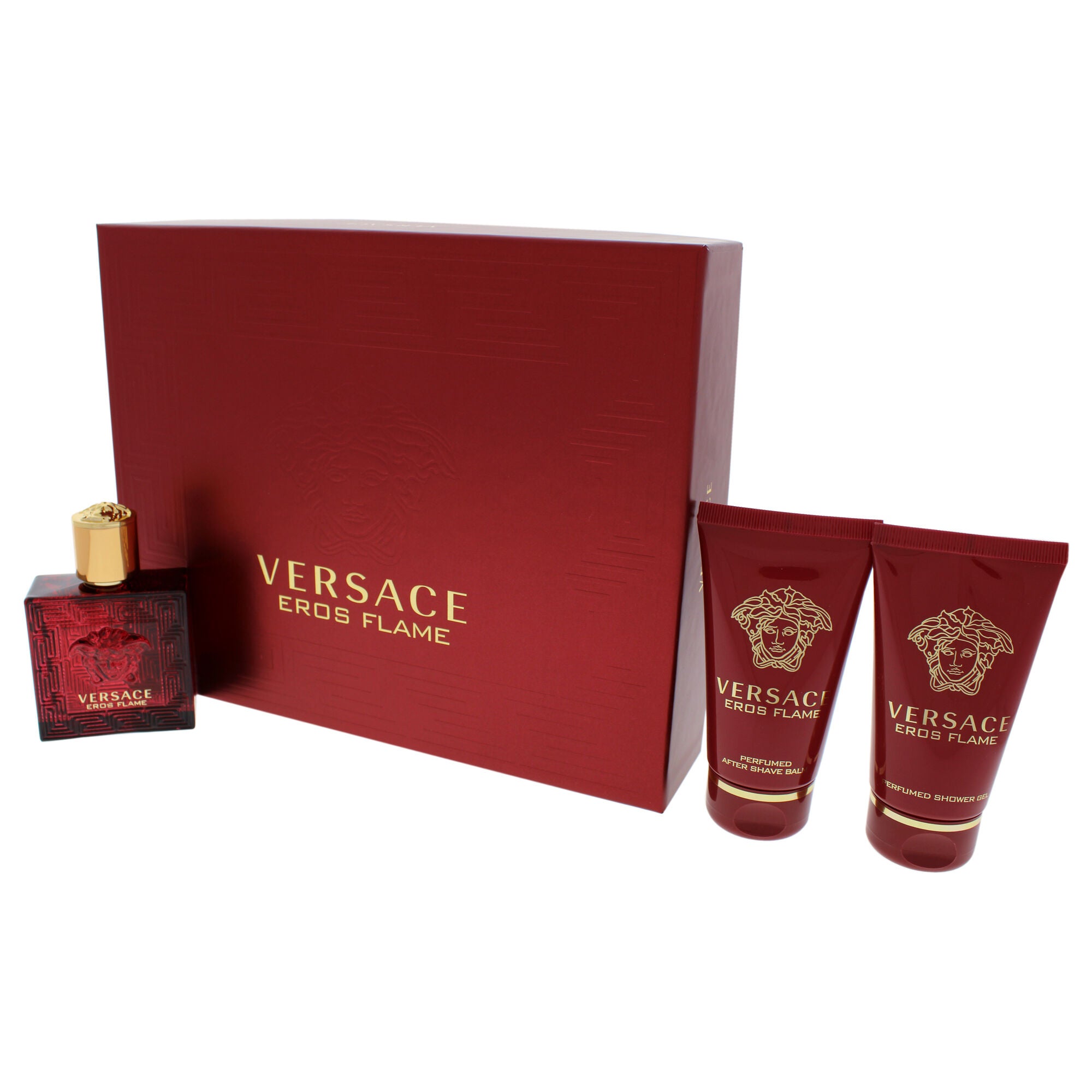 Eros Flame by Versace for Men - 3 Pc Gift Set 1.7oz EDP Spray, 1.7oz Shower Gel, 1.7oz After Shave Balm, See Description, alternate image number 3