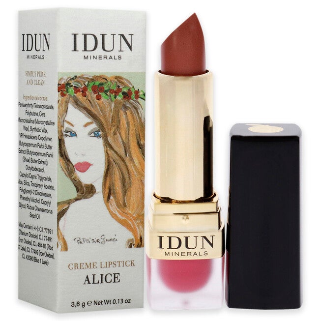 Creme Lipstick - 202 Alice by Idun Minerals for Women - 0.13 oz Lipstick, See Description, alternate image number 1