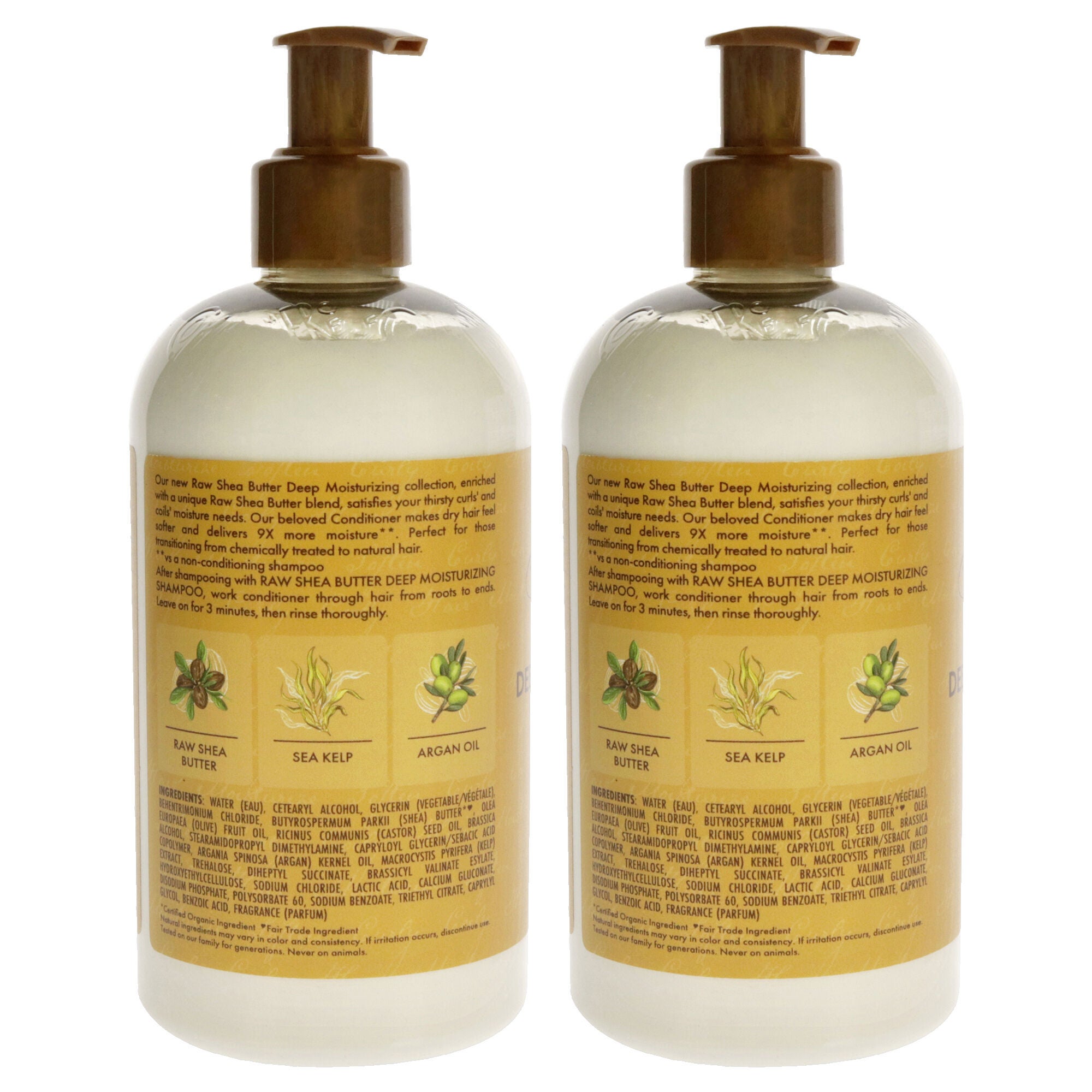 Raw Shea Butter Restorative Conditioner - Pack of 2 by Shea Moisture for Unisex - 13 oz Conditioner, White, alternate image number 1