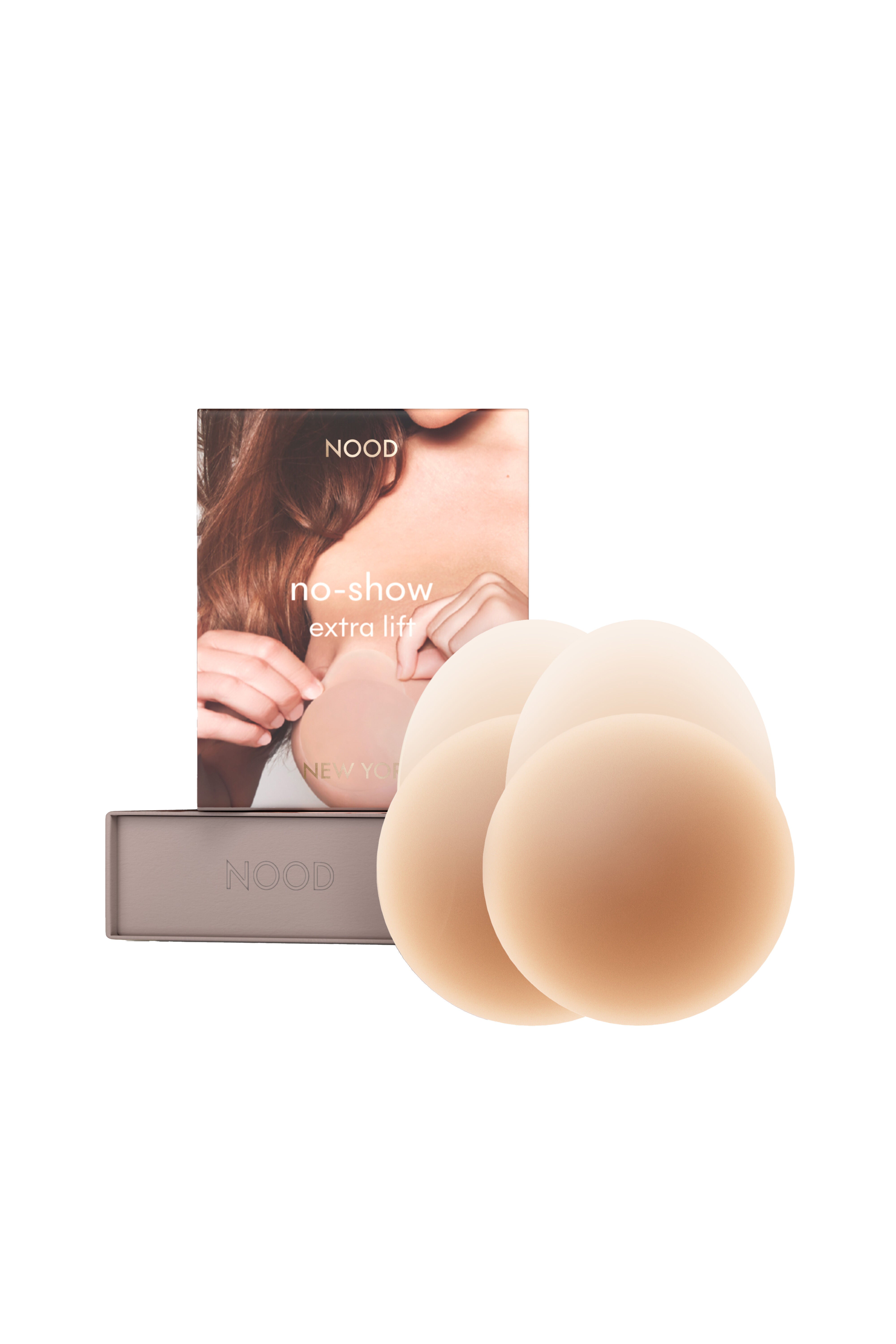 No-Show Extra Lift Adhesive & Reusable Nipple Covers, No 5 Soft Tan / Tan, hi-res image number 0