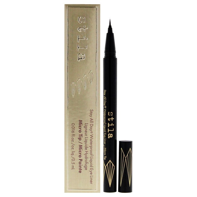 Stay All Day Waterproof Liquid Eye Liner Micro Tip - Intense Black by Stila for Women - 0.016 oz Eyeliner, NA, hi-res image number null