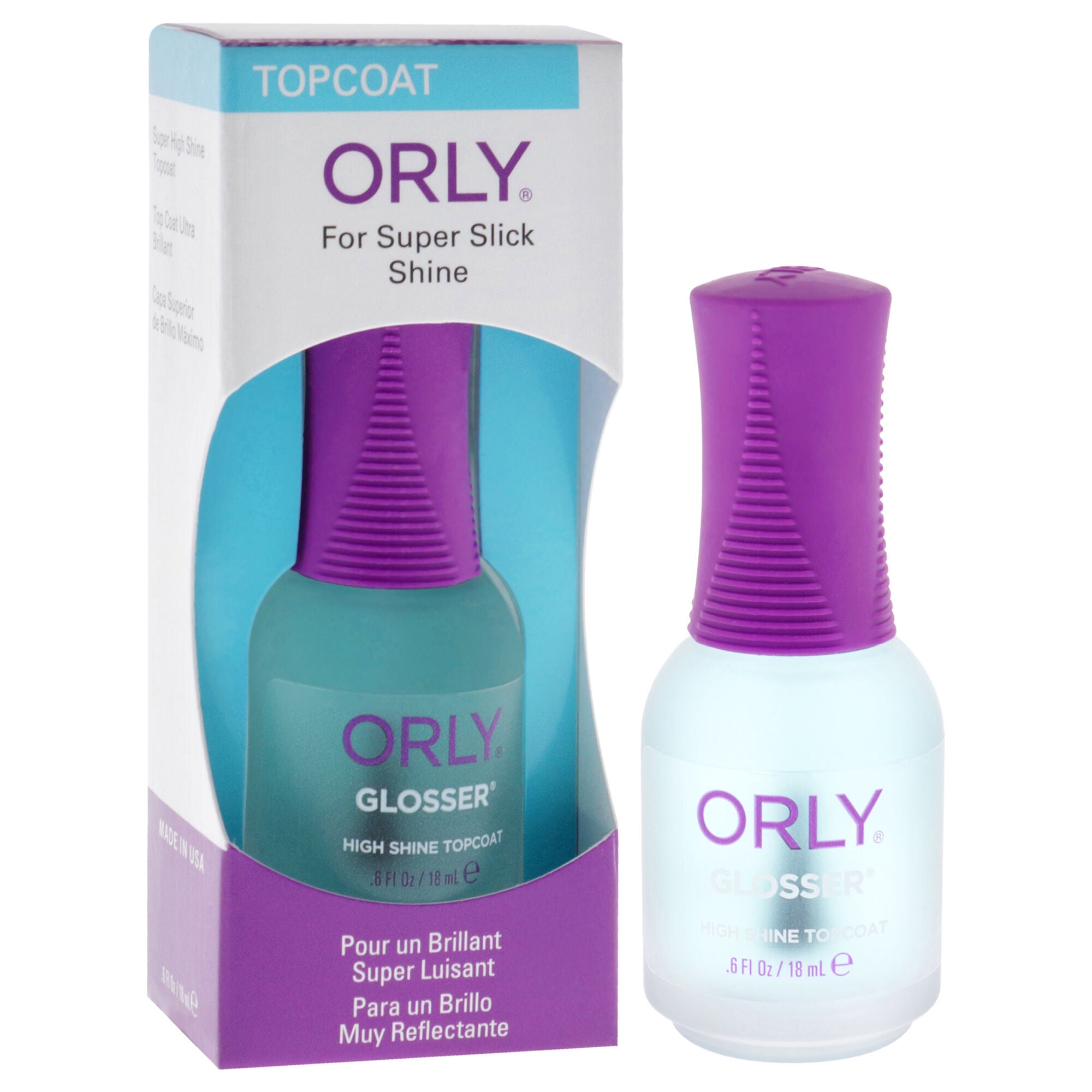 Glosser High Shine Topcoat by Orly for Women - 0.6 oz Nail Polish, See Description, alternate image number 2