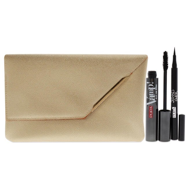 Vamp! All in One and Skinny Liner Set by Pupa Milano for Women - 3 Pc 0.30oz Vamp! All in One Mascara - 101 Black, 0.034oz Skinny Liner, Handy Bag, See Description, alternate image number 3