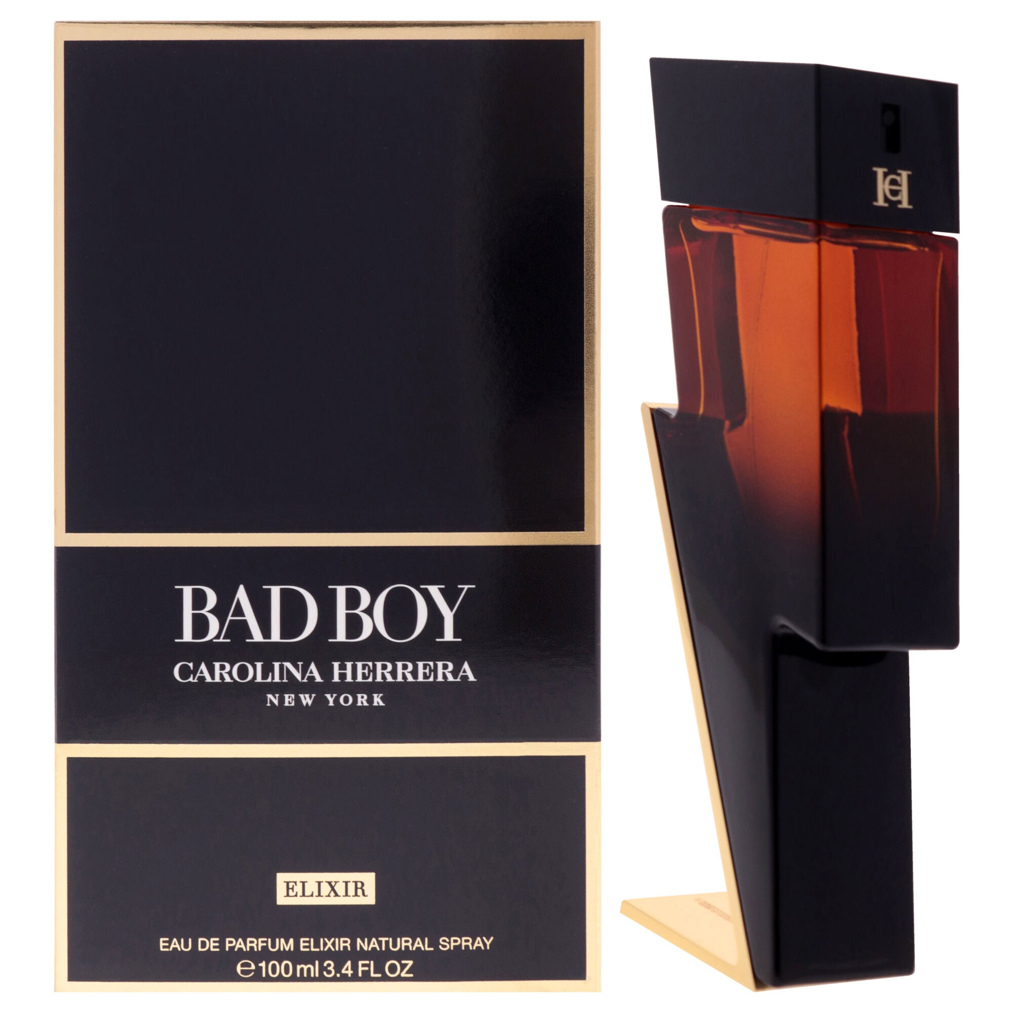 Bad Boy Elixir by Carolina Herrera for Men - 3.4 oz EDP Spray, Clear, hi-res image number 0