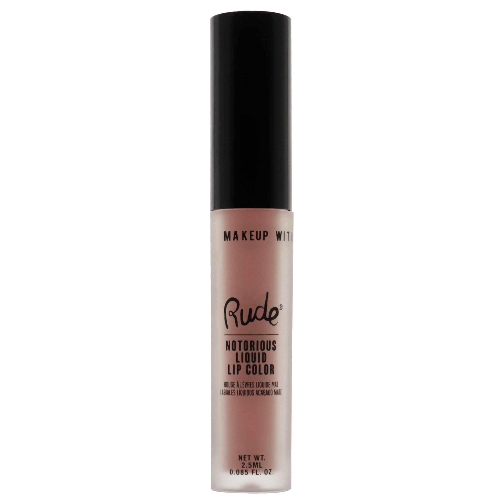 Notorious Liquid Lip Color - False Hope by Rude Cosmetics for Women - 0.1 oz Lipstick, Brown, alternate image number 4