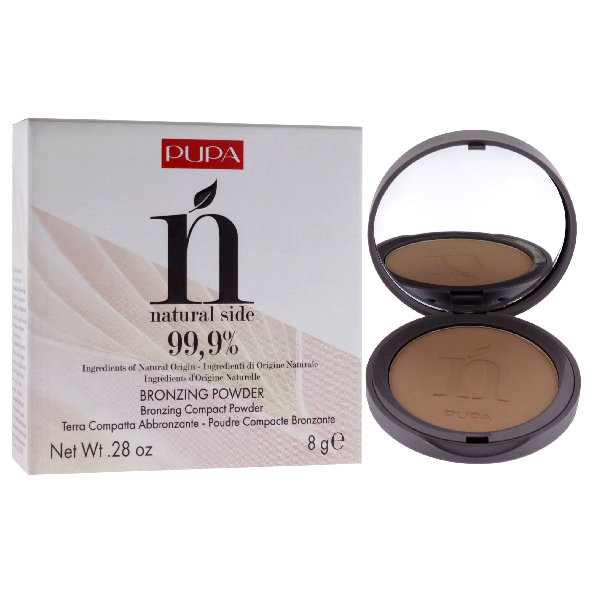 Natural Side Bronzing Powder - 001 Light Bronze by Pupa Milano for Women - 0.28 oz Powder, See Description, alternate image number 2