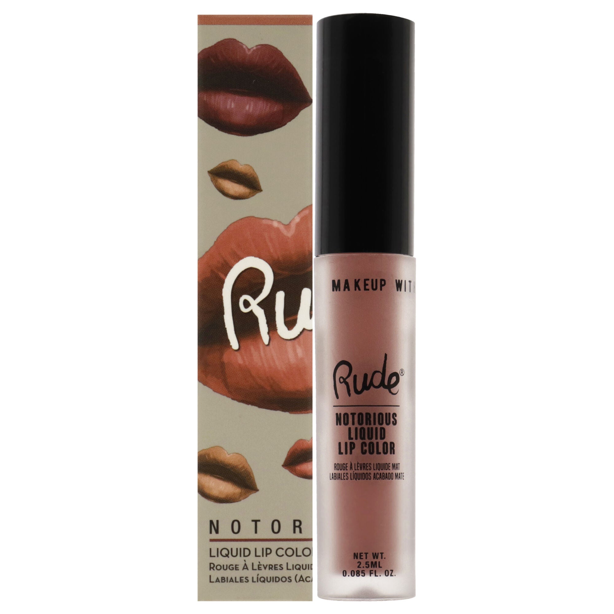 Notorious Rich Long Liquid Lip Color - Below the Belt by Rude Cosmetics for Women - 0.1 oz Lip Color, See Description, hi-res image number 0