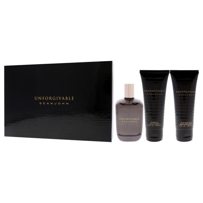 Unforgivable by Sean John for Men - 3 Pc Gift Set 4.2oz EDT Spray, 3.4oz Shower Gel, 3.4oz After Shave Balm, NA, alternate image number null