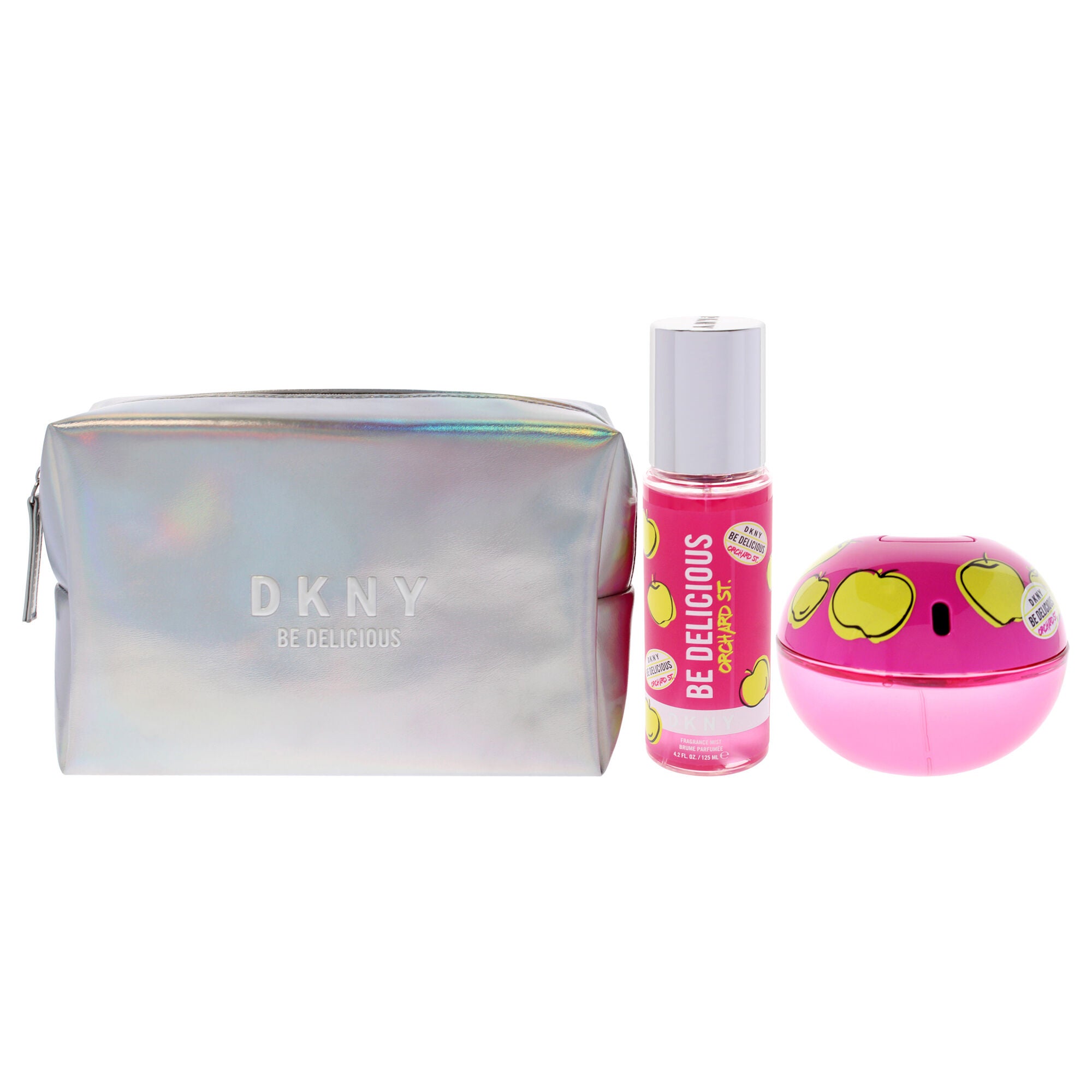 DKNY Be Delicious Orchard St by Donna Karan for Women - 3 Pc Gift Set 3.4oz EDP Spray, 4.2oz Fragrance Mist, Pouch, See Description, alternate image number 1