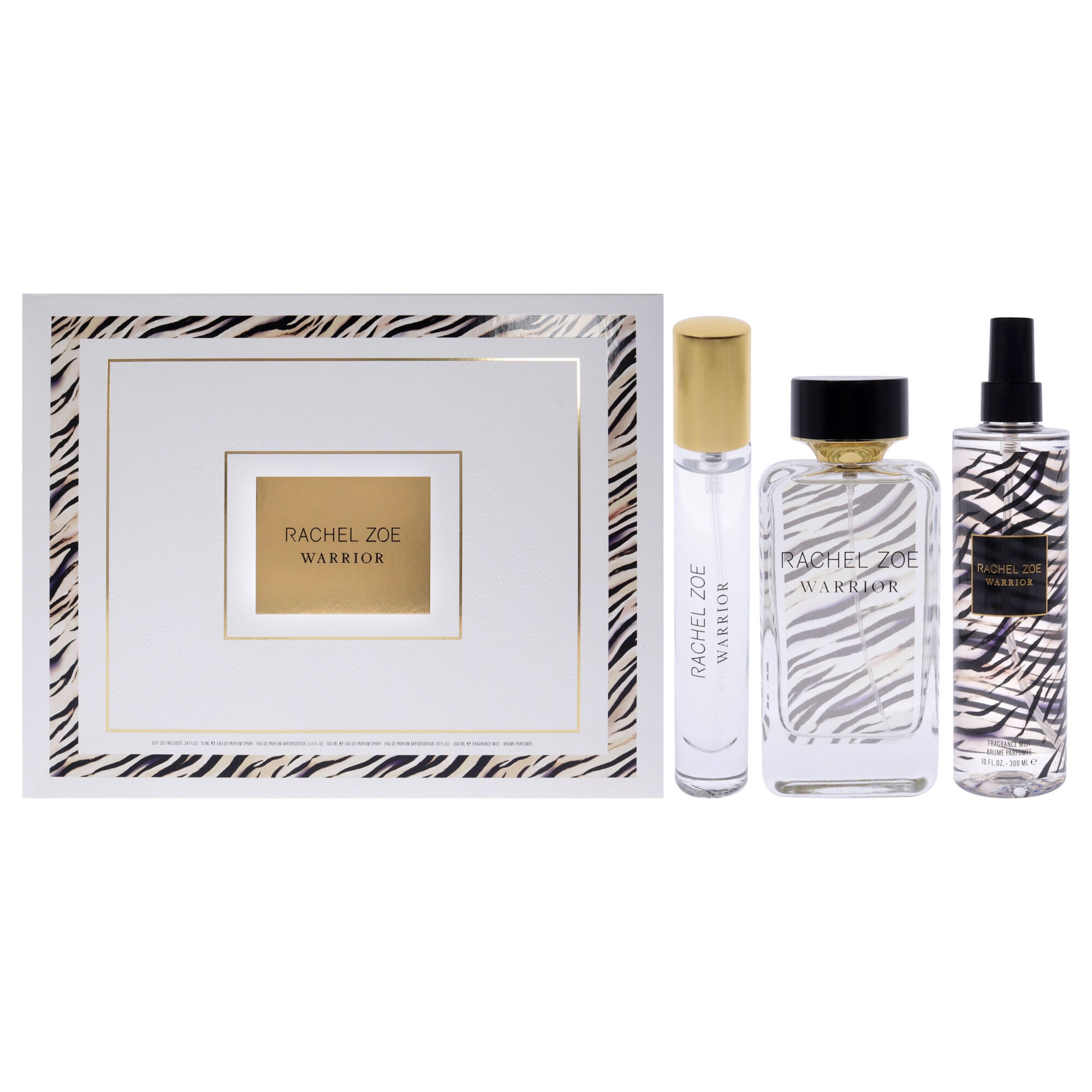 Rachel Zoe Warrior 2023 by Rachel Zoe for Women - 3 Pc Gift Set 3.4oz EDP Spray, 0.34oz EDP Spray, 10oz Fragrance Mist, See Description, hi-res image number 0