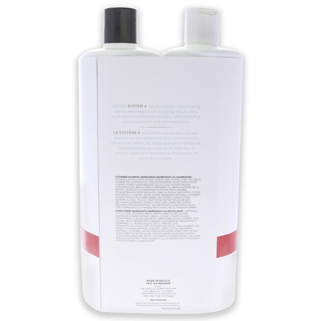 System 4 Duo by Nioxin for Unisex - 2 x 33.8 oz Shampoo, Conditioner, , alternate image number 5