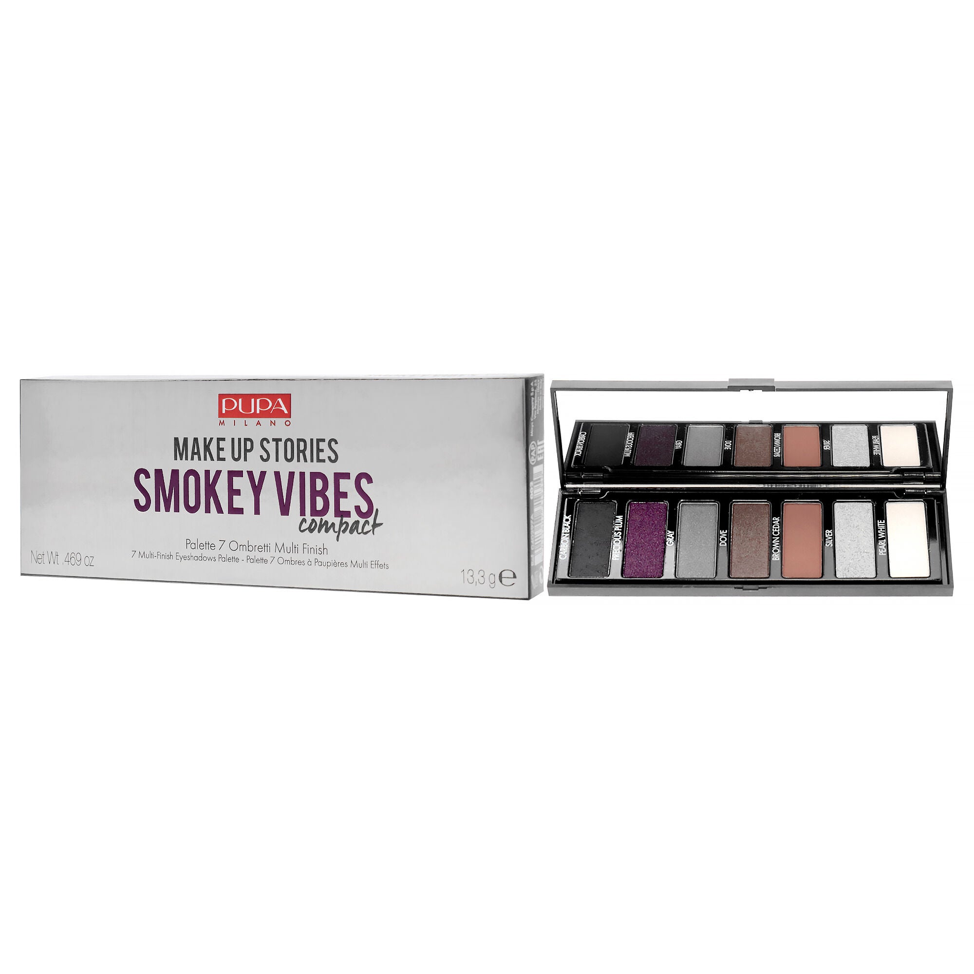 Make Up Stories Compact Palette - 002 Smokey Vibes by Pupa Milano for Women - 0.469 oz Eye Shadow, See Description, alternate image number 2