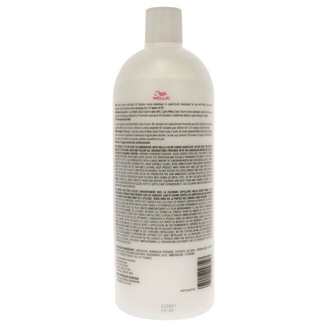 Color Charm 40 Volume Creme Developer by Wella for Unisex - 32 oz Lightener, See Description, alternate image number 2