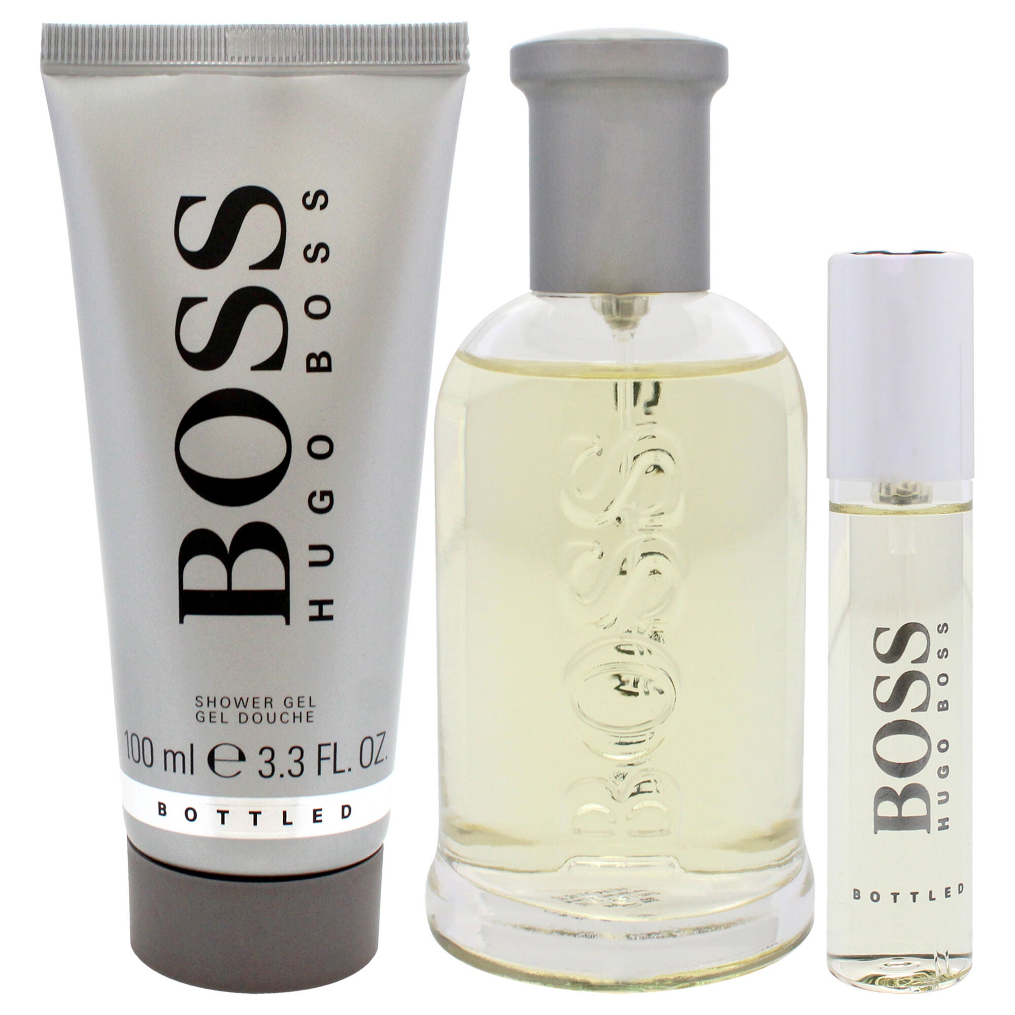 Boss No. 6 by Hugo Boss for Men - 3 Pc Gift Set 3.3oz EDT Spray, 0.3oz EDT Spray, 3.3oz Shower Gel, Clear, alternate image number 1