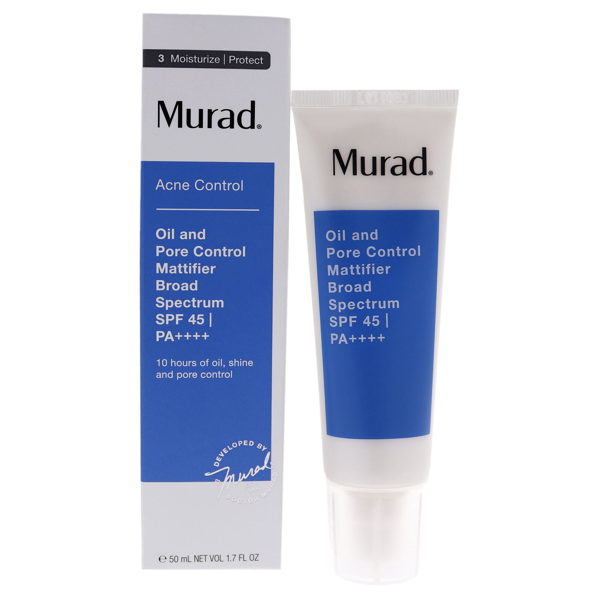 Oil and Pore Control Mattifier Broad Spectrum SPF 45 by Murad for Unisex - 1.7 oz Treatment, See Description, hi-res image number 0