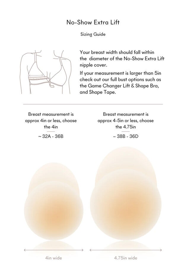 No-Show Extra Lift Adhesive & Reusable Nipple Covers, No 5 Soft Tan / Tan, alternate image number 4