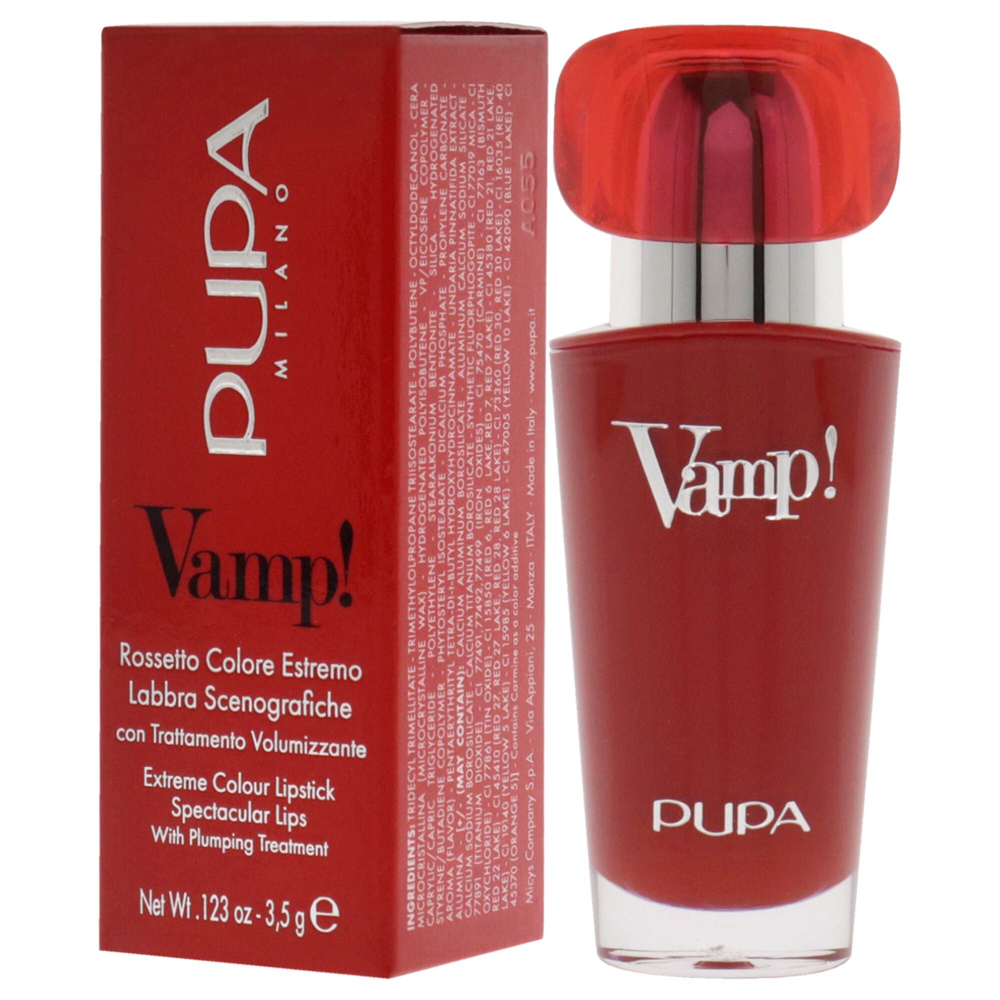Vamp! Extreme Colour Lipstick with Plumping Treatment - 101 Warm Nude by Pupa Milano for Women - 0.123 oz Lipstick, , alternate image number 7
